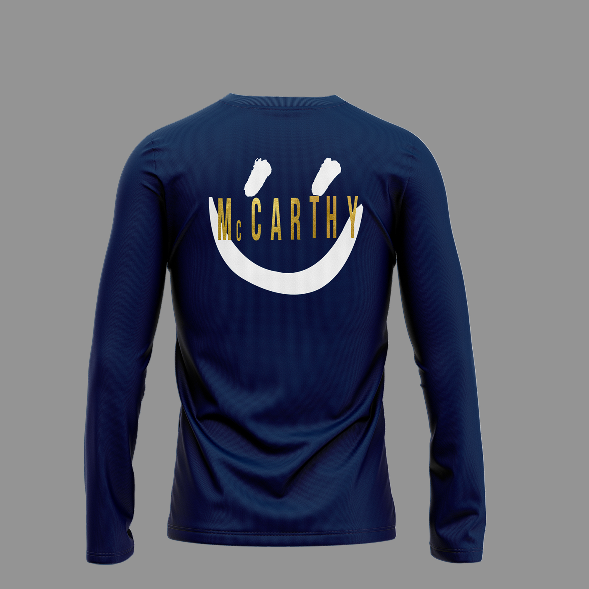 JJMcCarthy Long Sleeve Navy Shirt Michigan Pro Day 2024