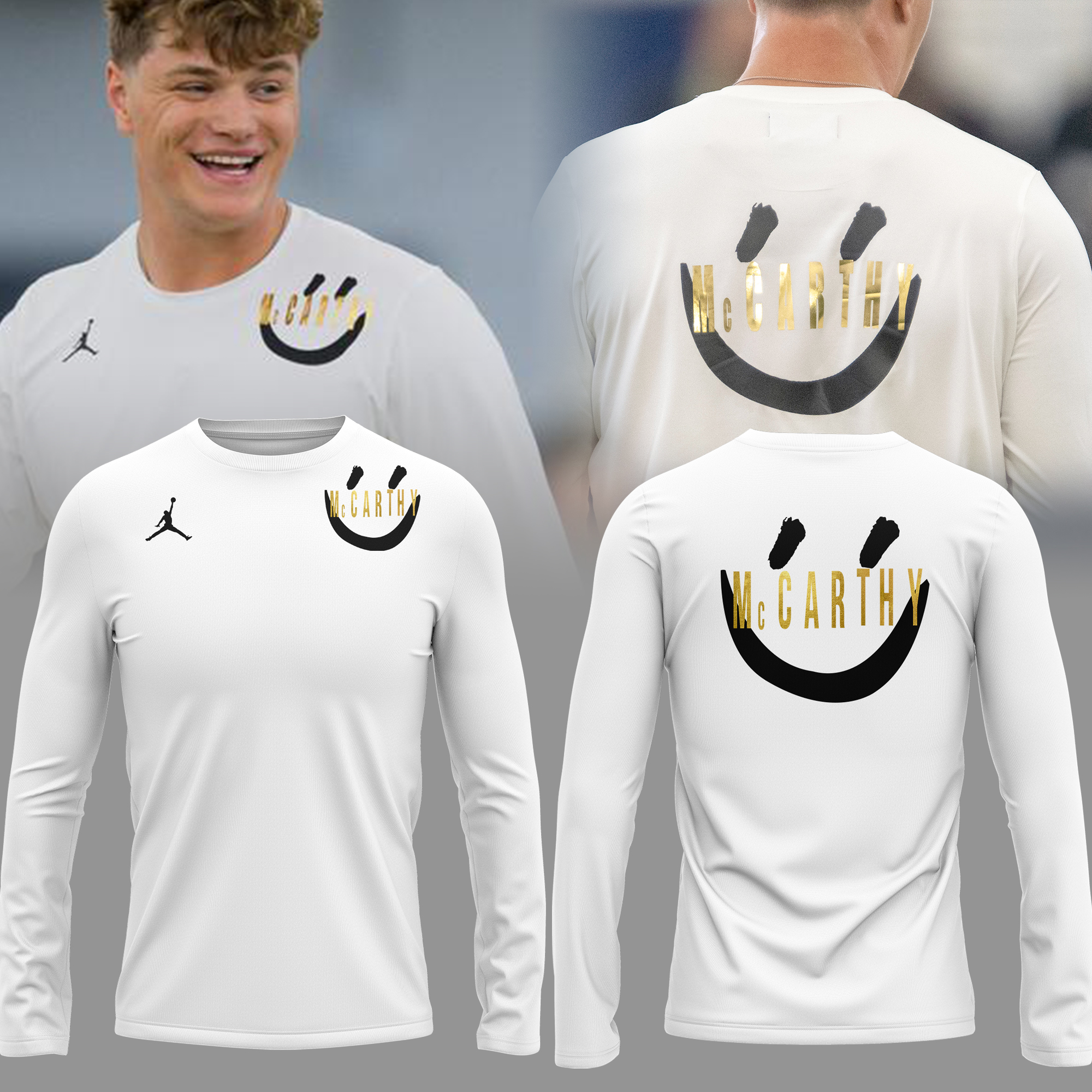 JJMcCarthy Long Sleeve Shirt Michigan Pro Day 2024