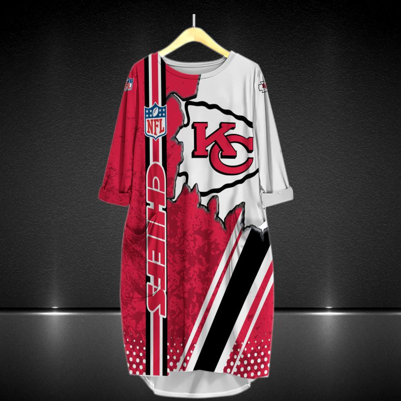Kansas City Chiefs All Over Print Caftan3693