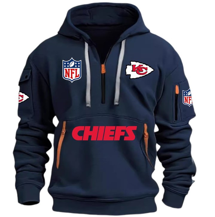 Kansas City Chiefs - HOODIE HALF ZIPPER - QTA405111346