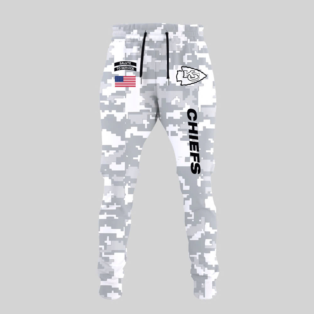 Kansas City Chiefs Salute to Service Club Fleece Pullover Arctic Camo Hoodie