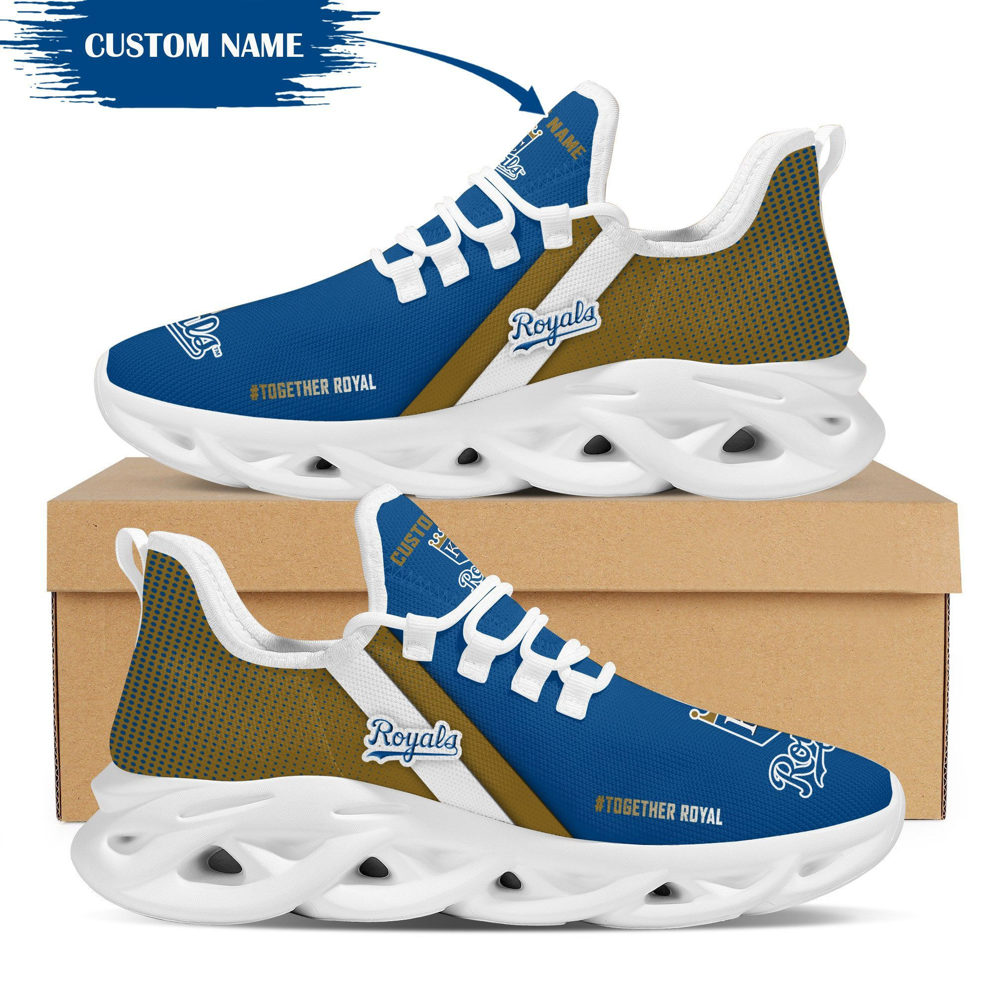 Kansas City Royals Custom Personalized Max Soul Sneakers Shoes