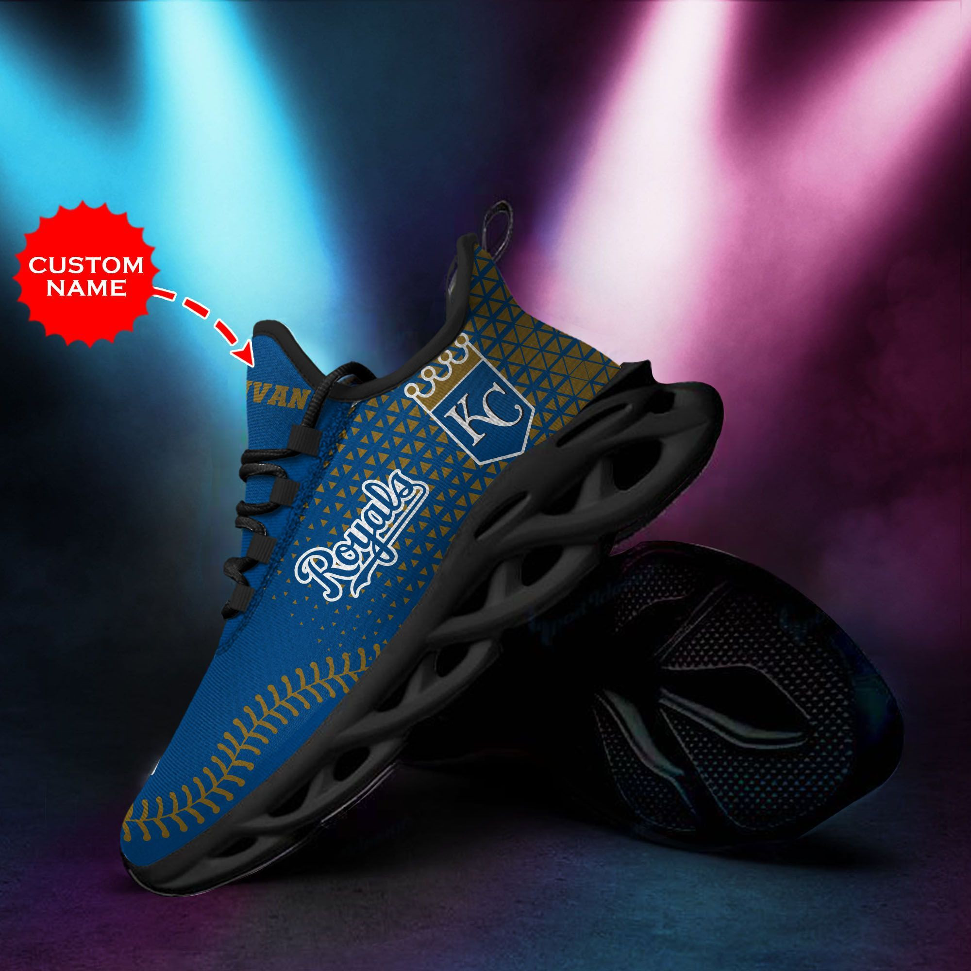 Kansas City Royals Custom Personalized Max Soul Sneakers Shoes