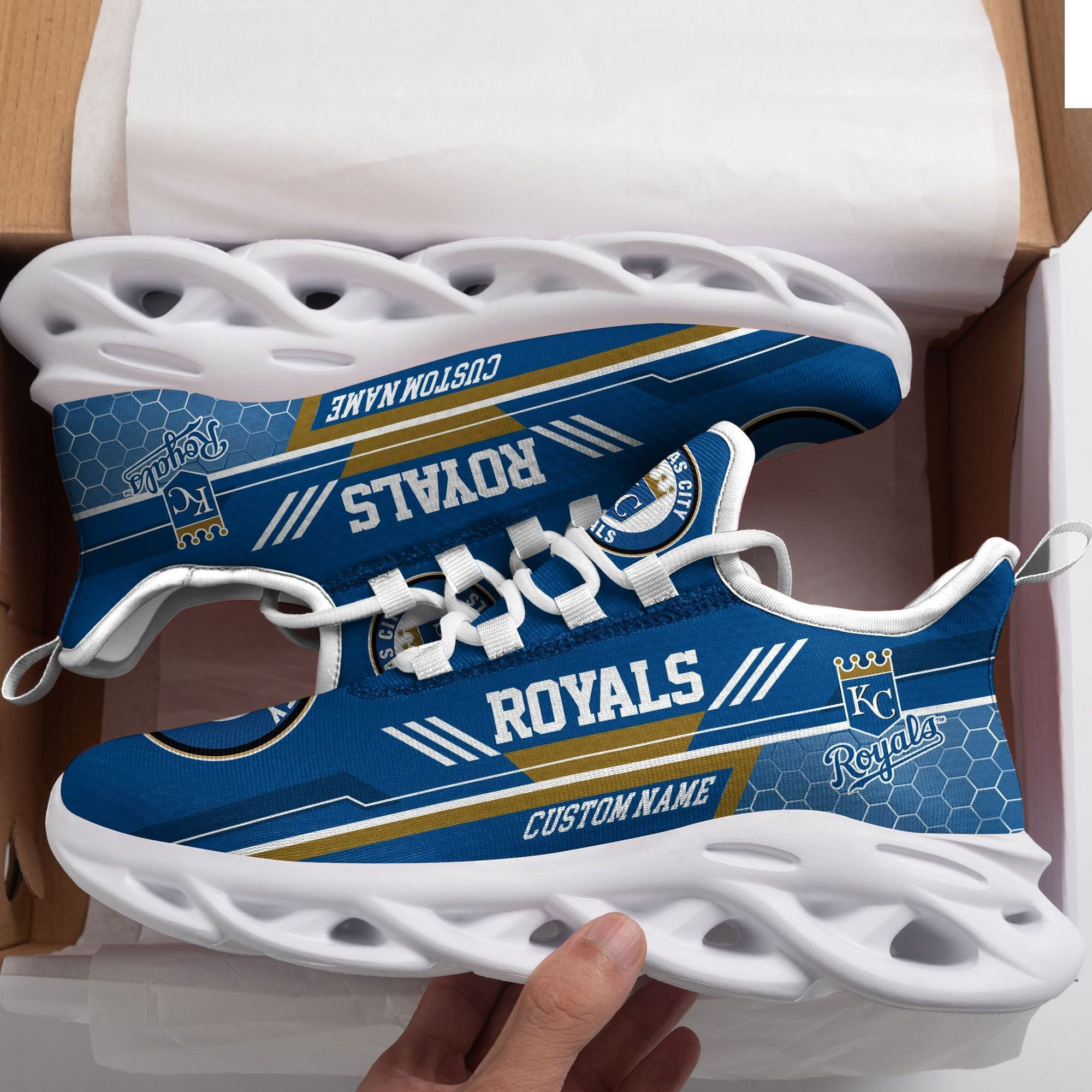 Kansas City Royals Custom Personalized Max Soul Sneakers Shoes