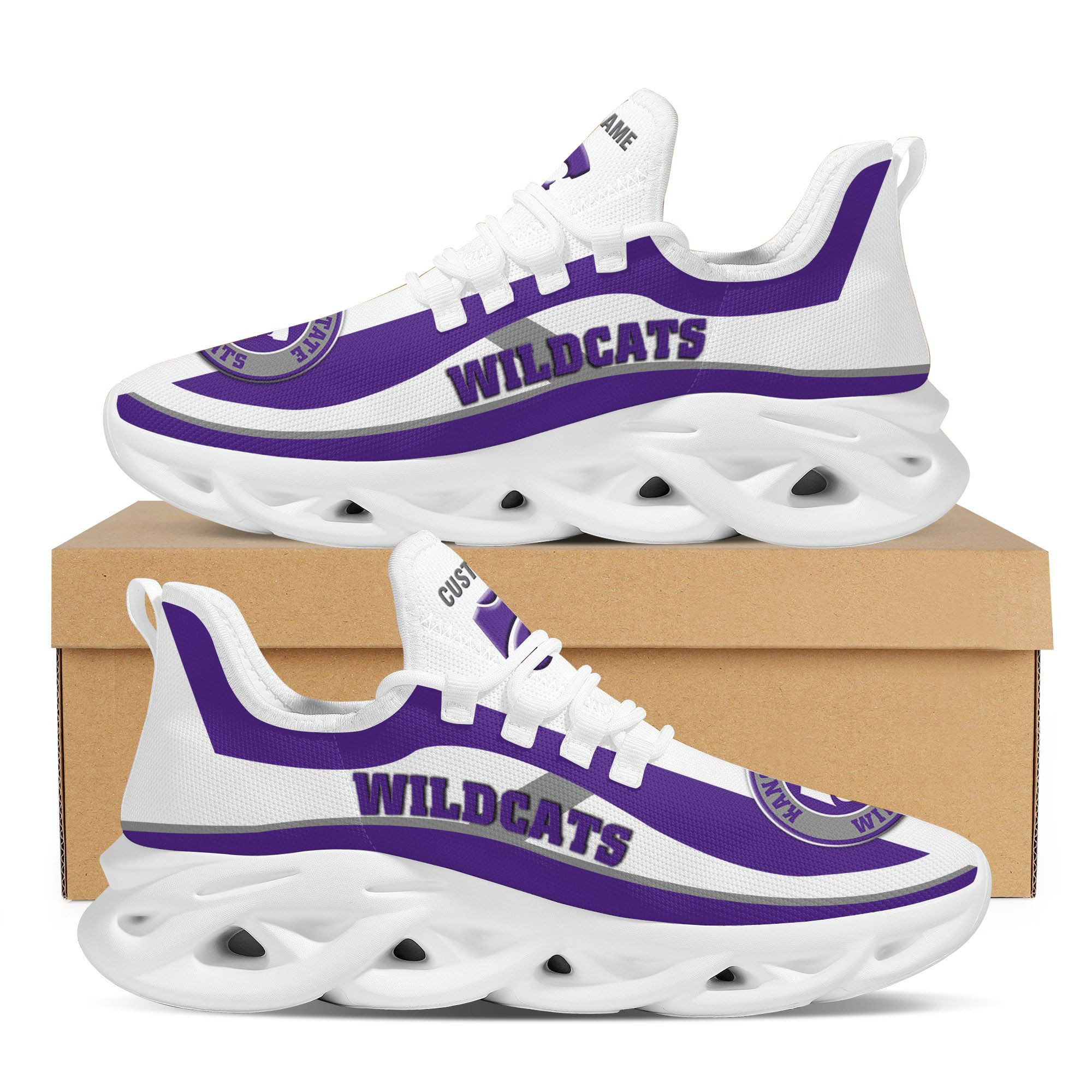 Kansas State Wildcats Football Team Custom Personalized With Name Max Soul Sneakers Shoes