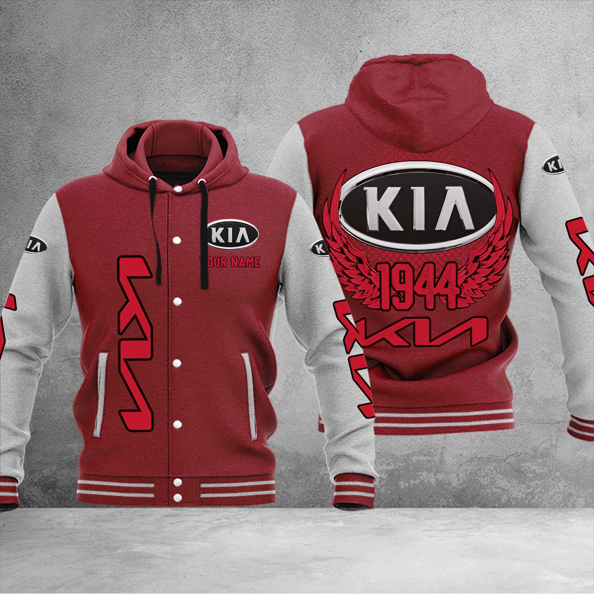 Kia DMHJ1052 Baseball Jacket Multicolor