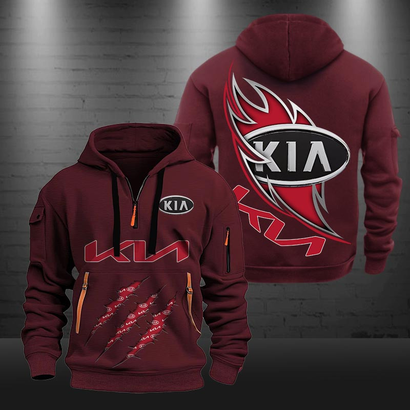 Kia New Zip Hoodie 0453 Multicolor