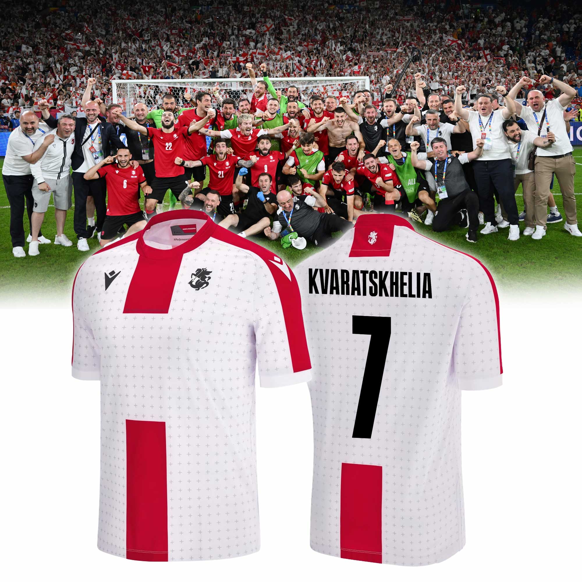 Kvaratskhelia Football Federation adults home match jersey