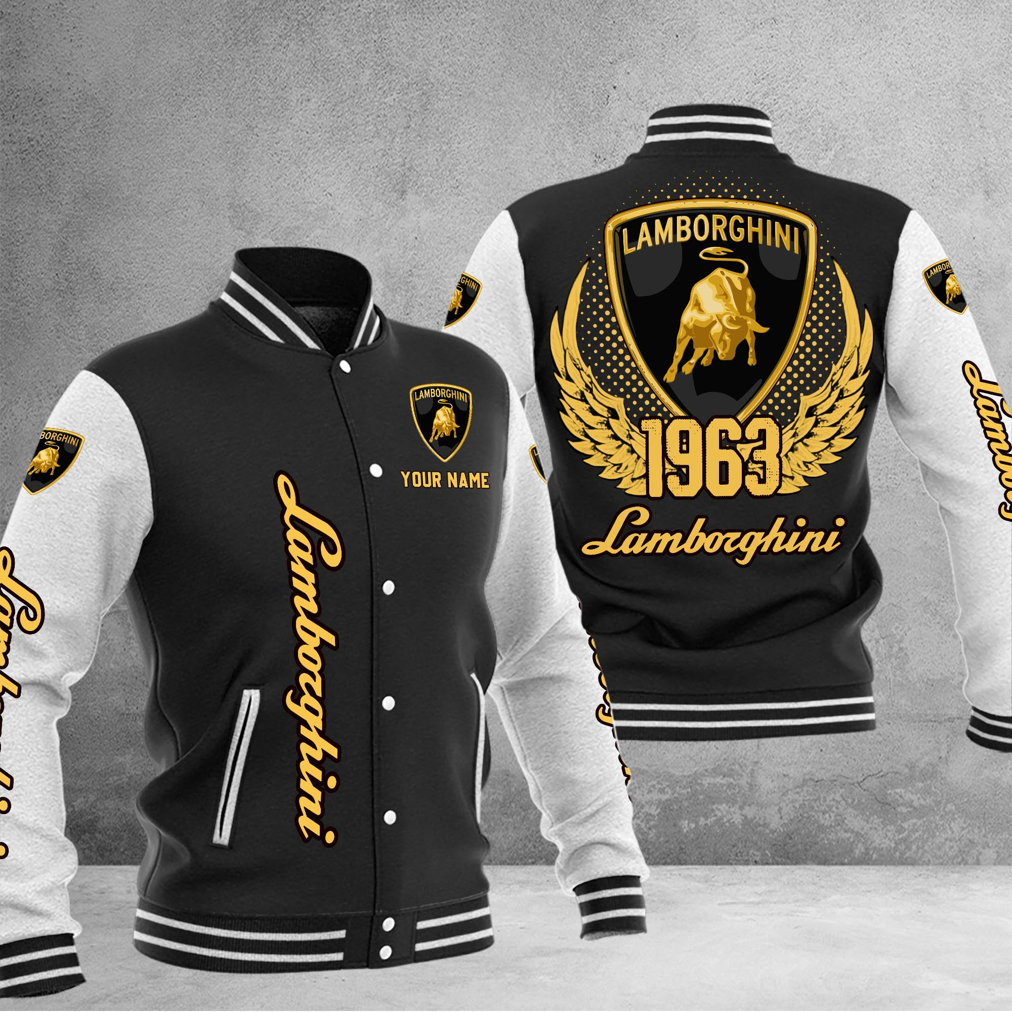 Lamborghini DMHJ1053 Baseball Jacket Multicolor