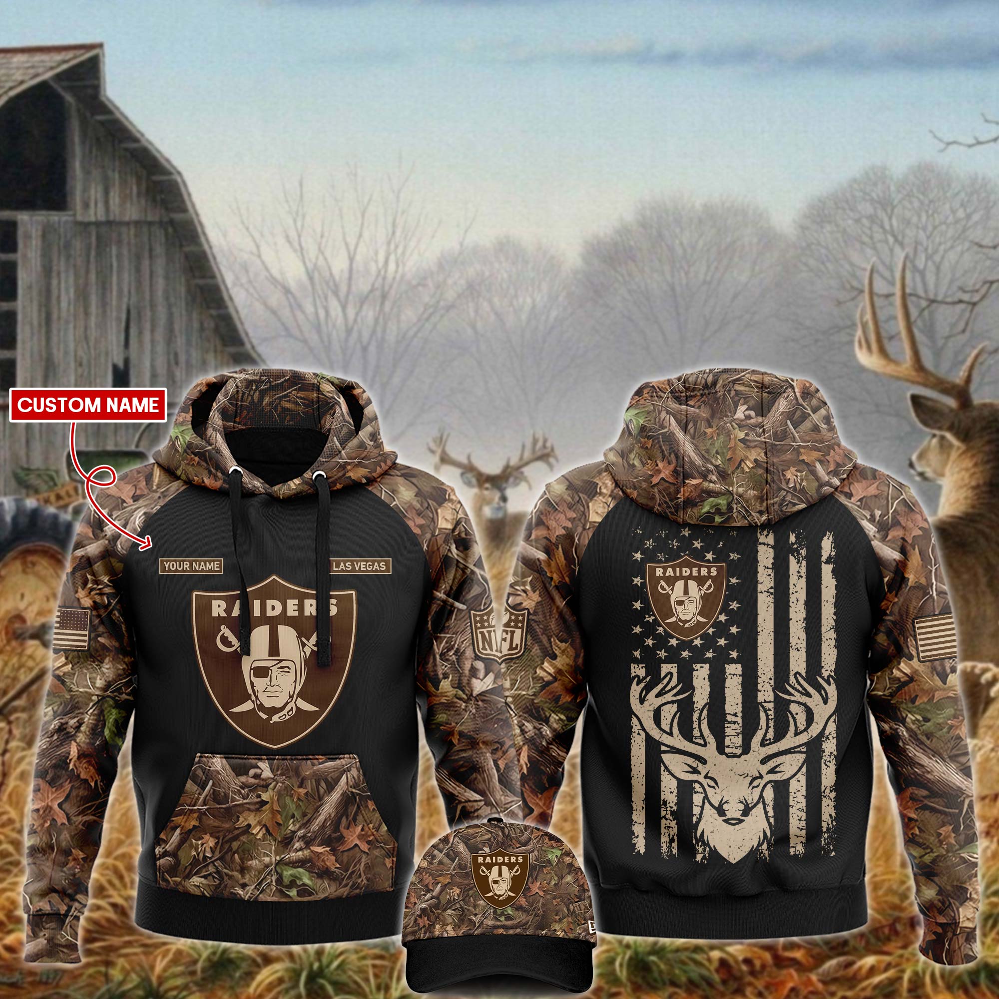 Las Vegas Raiders x Hunting Hoodie