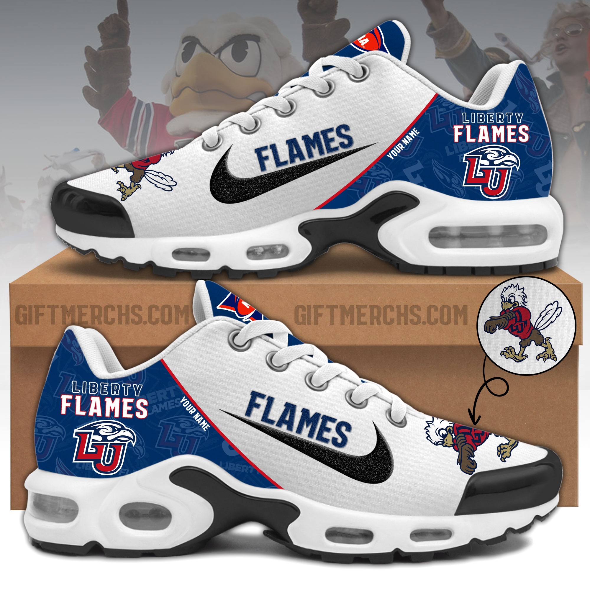 Liberty Flames Personalized Shoes