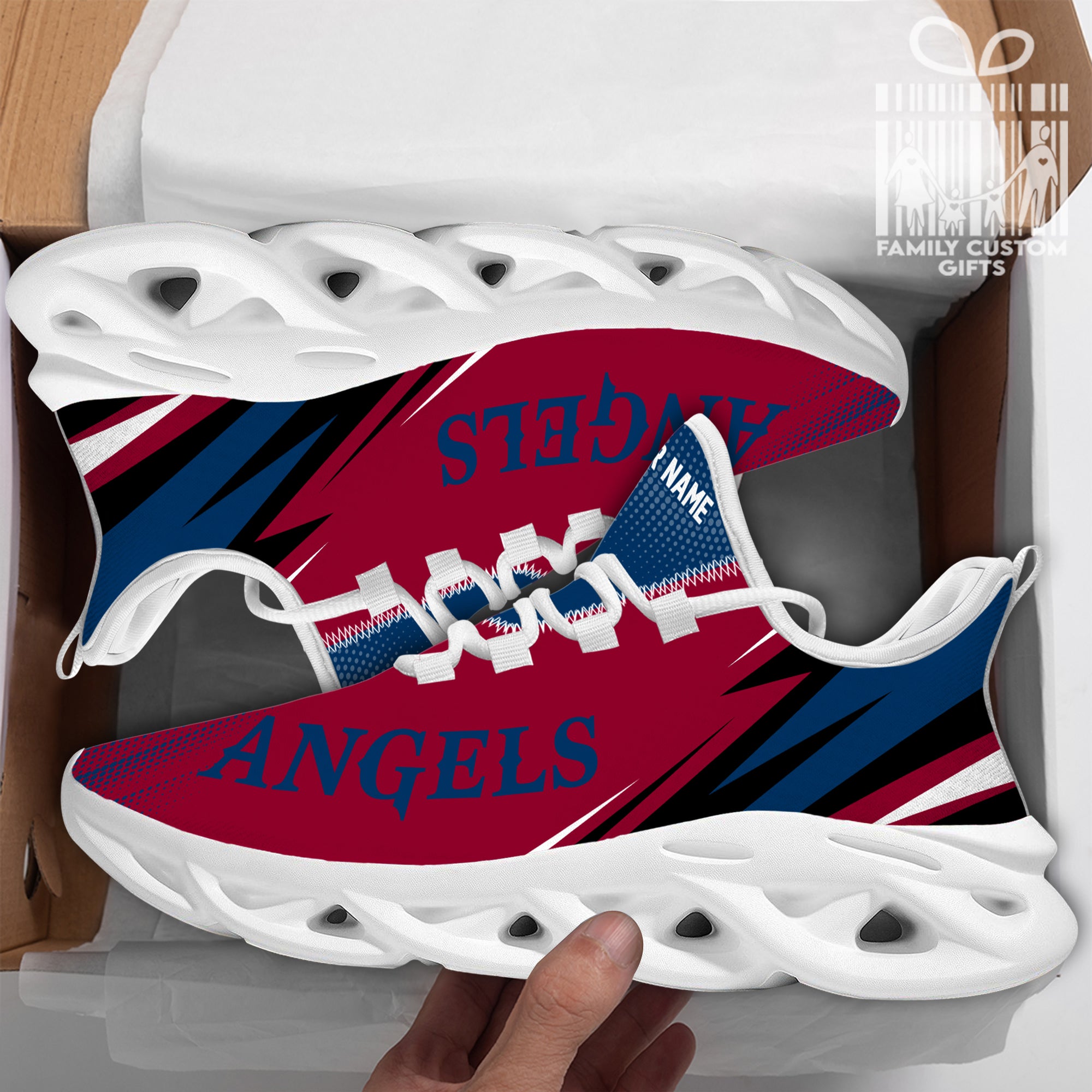 Los Angeles Angels Custom Baseball Personalized Max Soul Sneakers Running Sport Shoes for Men Women