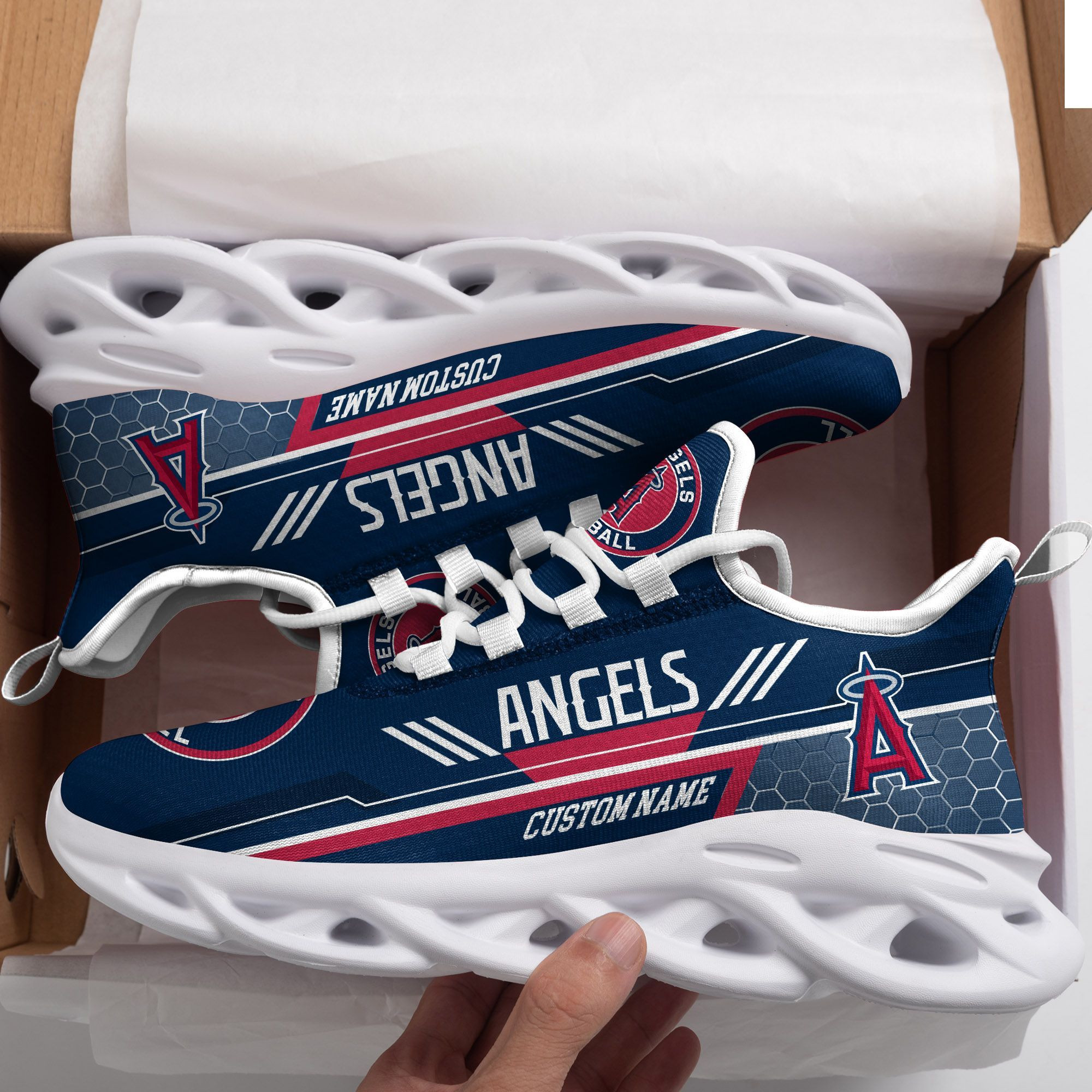 Los Angeles Angels Custom Personalized Max Soul Sneakers Shoes