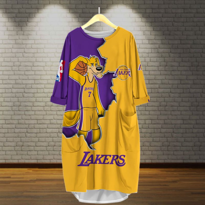 Los Angeles Lakers All Over Print Caftan7265