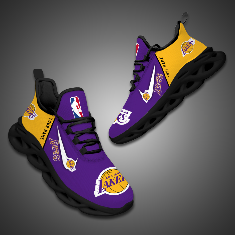Los Angeles Lakers Personalized Max Soul Shoes