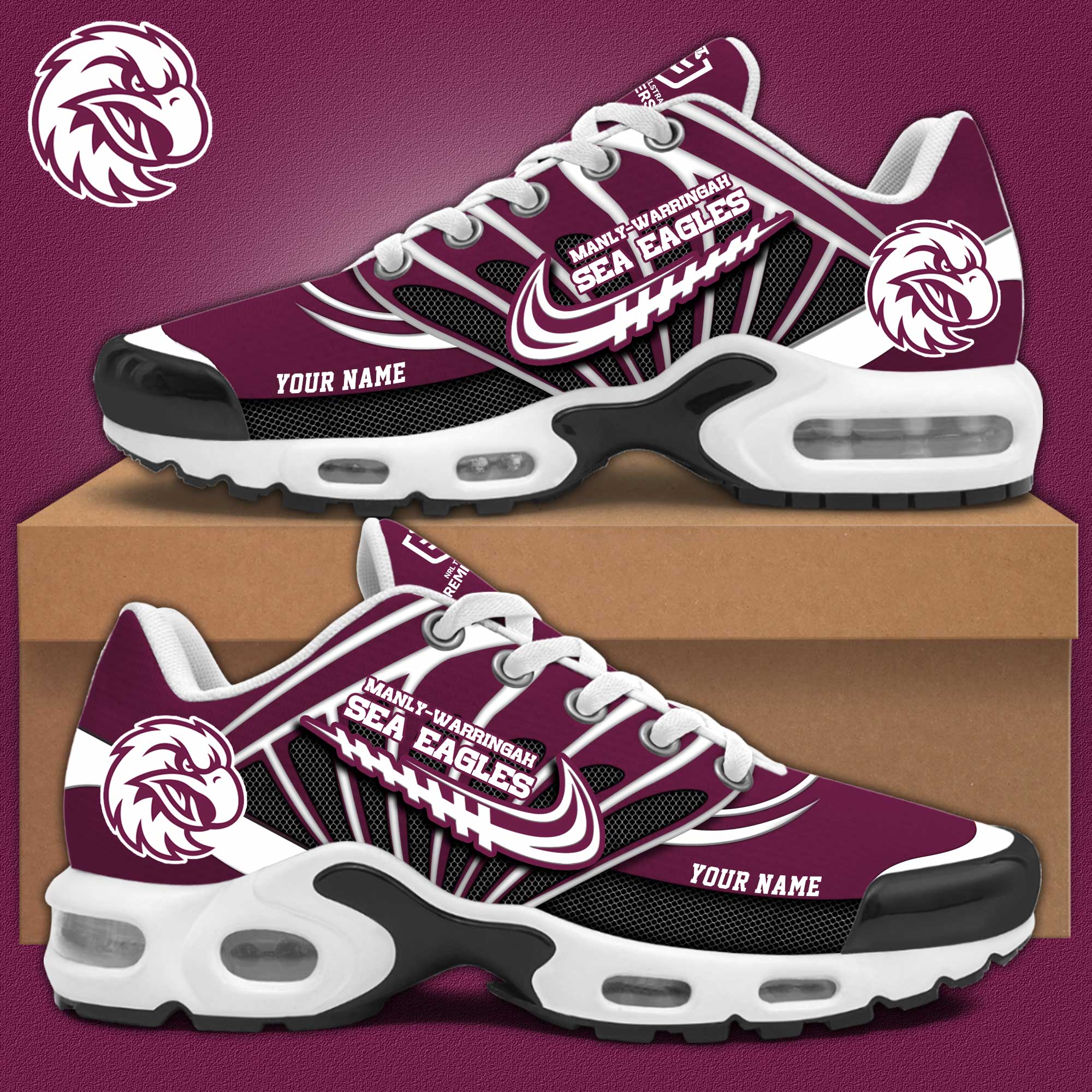 Manly Warringah Sea Eagles Personalized Air Max Plus Sneakers