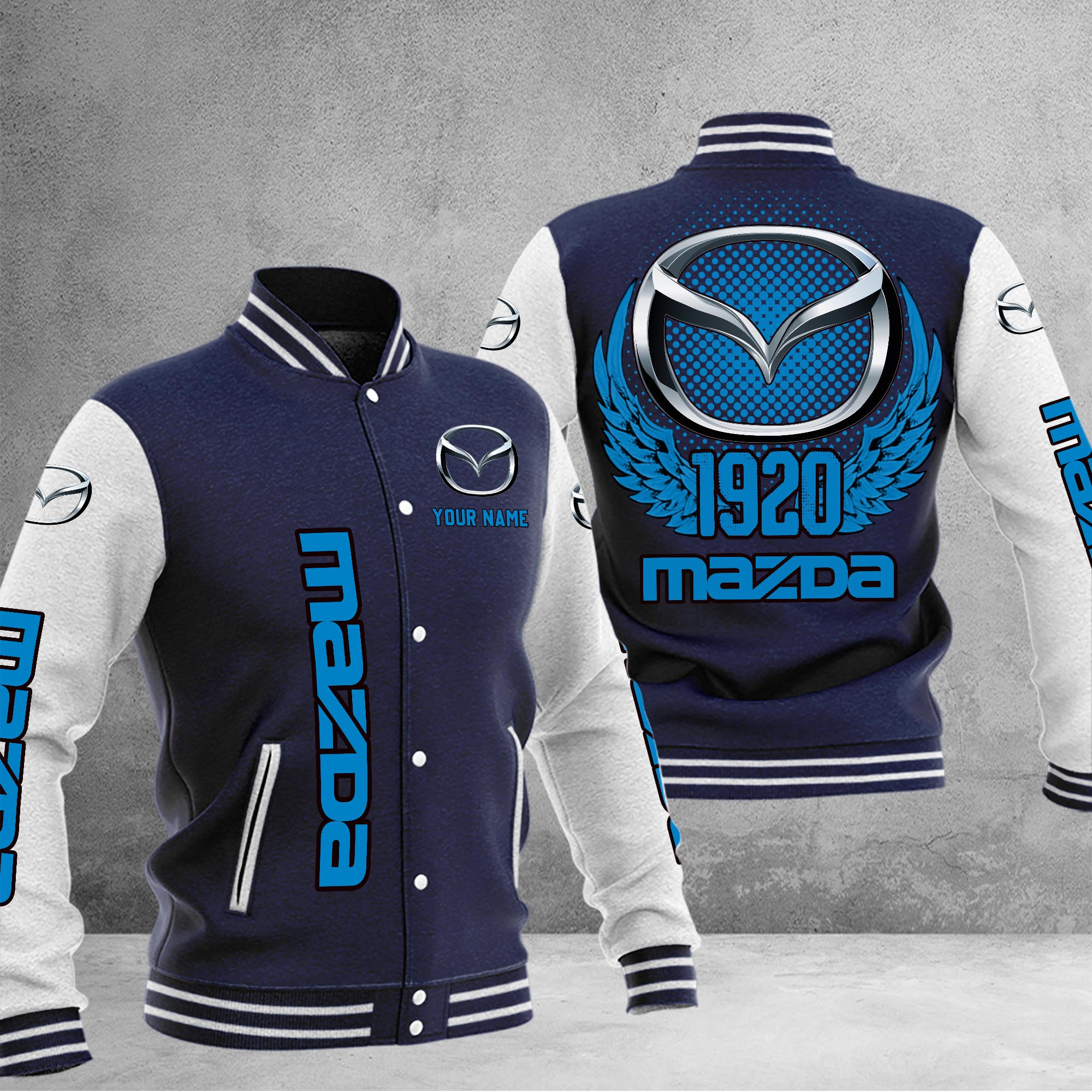 Mazda DMHJ1059 Baseball Jacket Multicolor