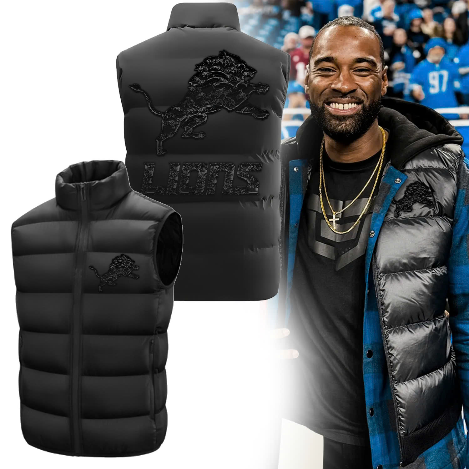 Megatron Detroit Lions Winter Vest