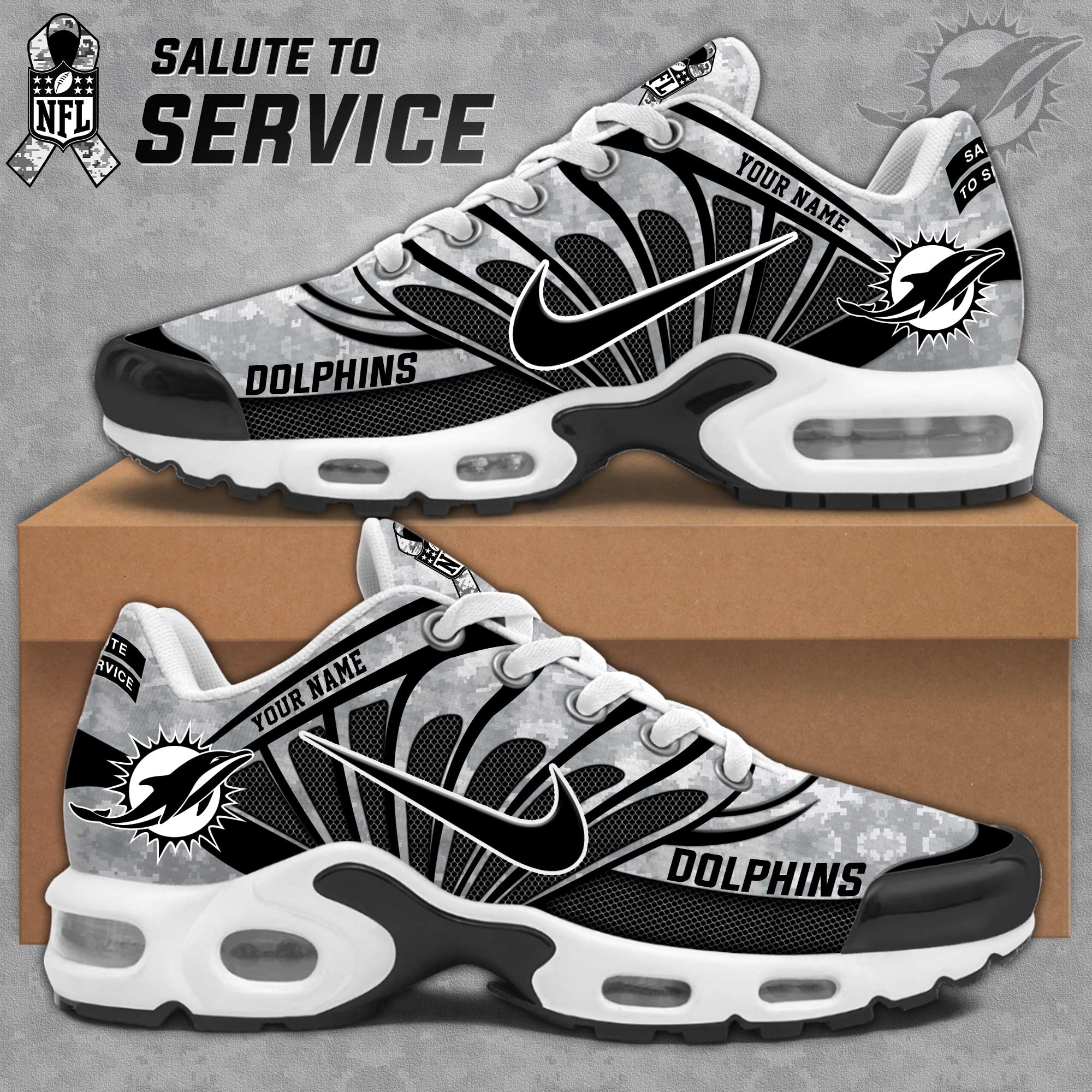 Miami Dolphin Personalized Shoes