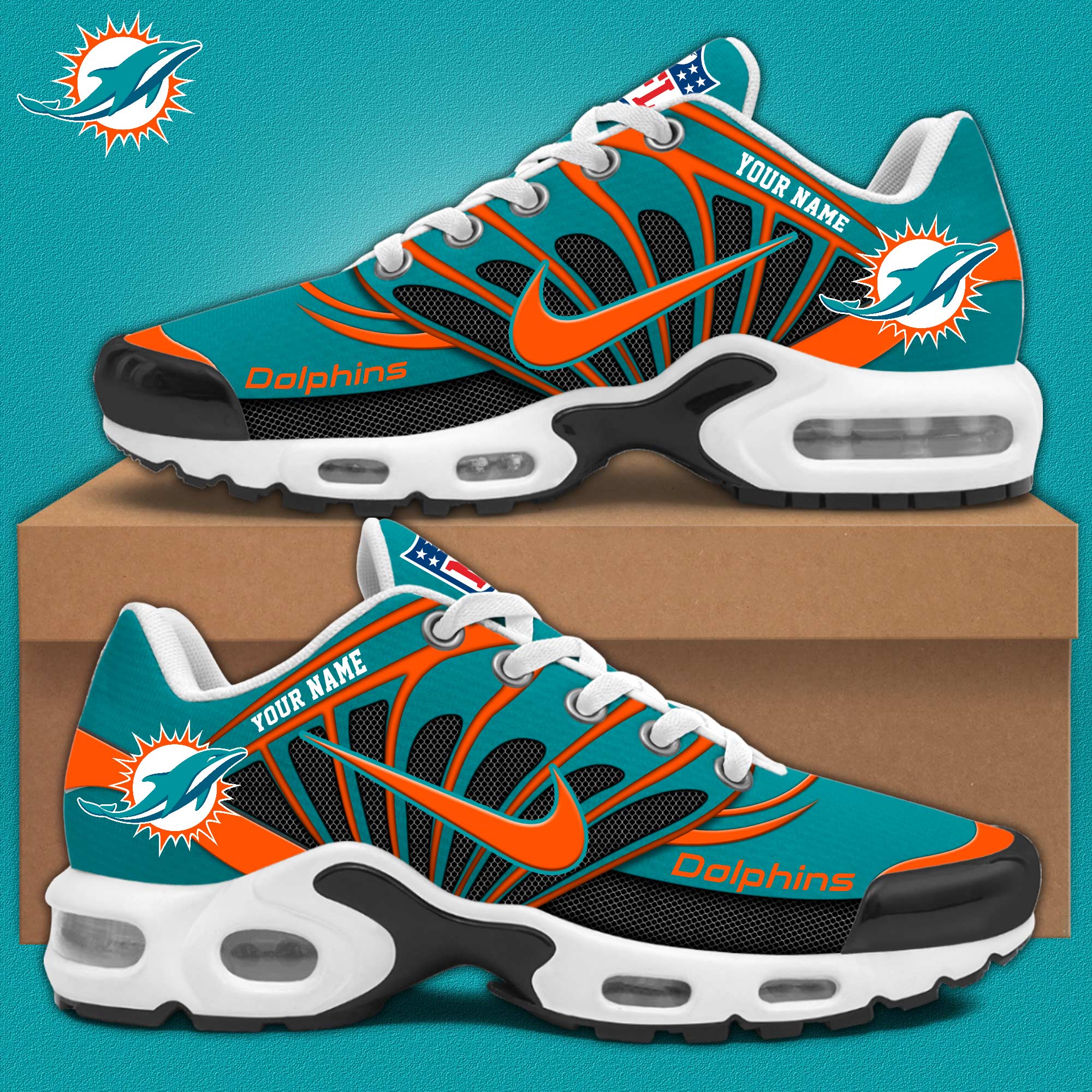 Miami Dolphins Personalized Shoes