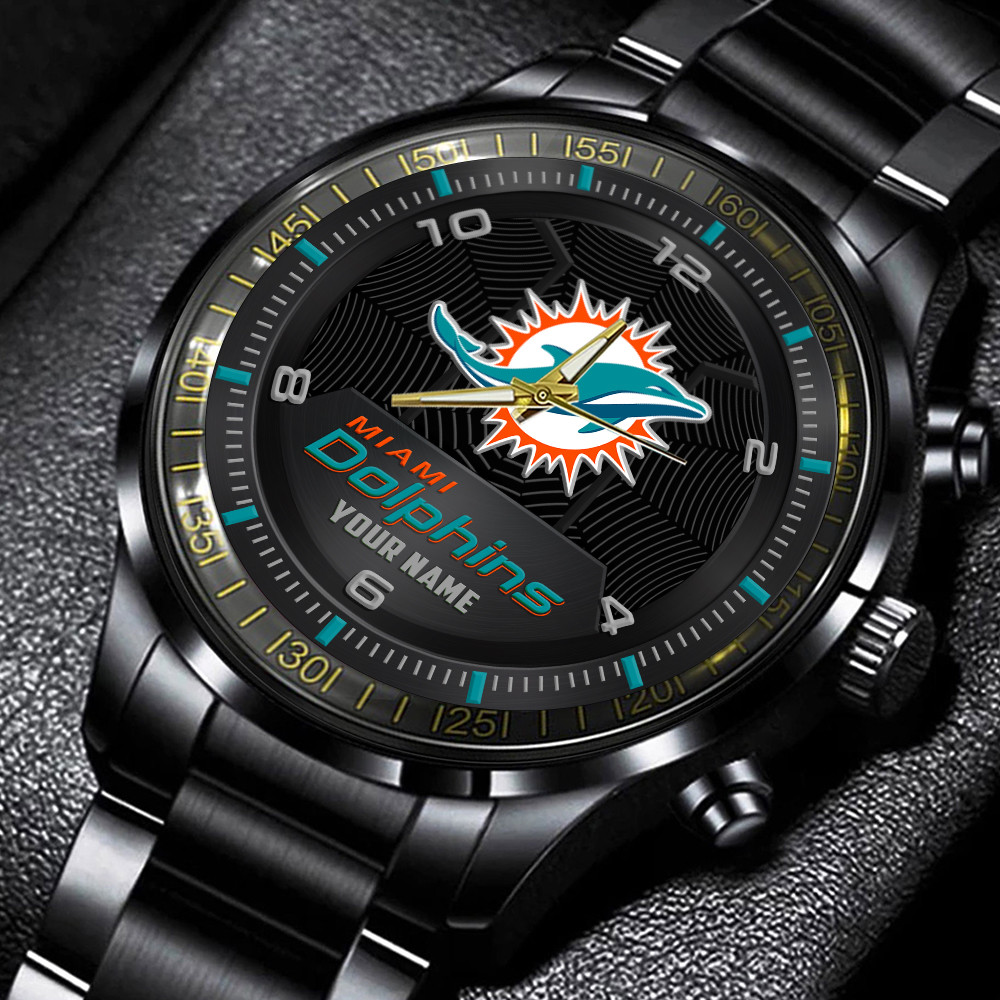 Miami Dolphins Stainless Steel Watch