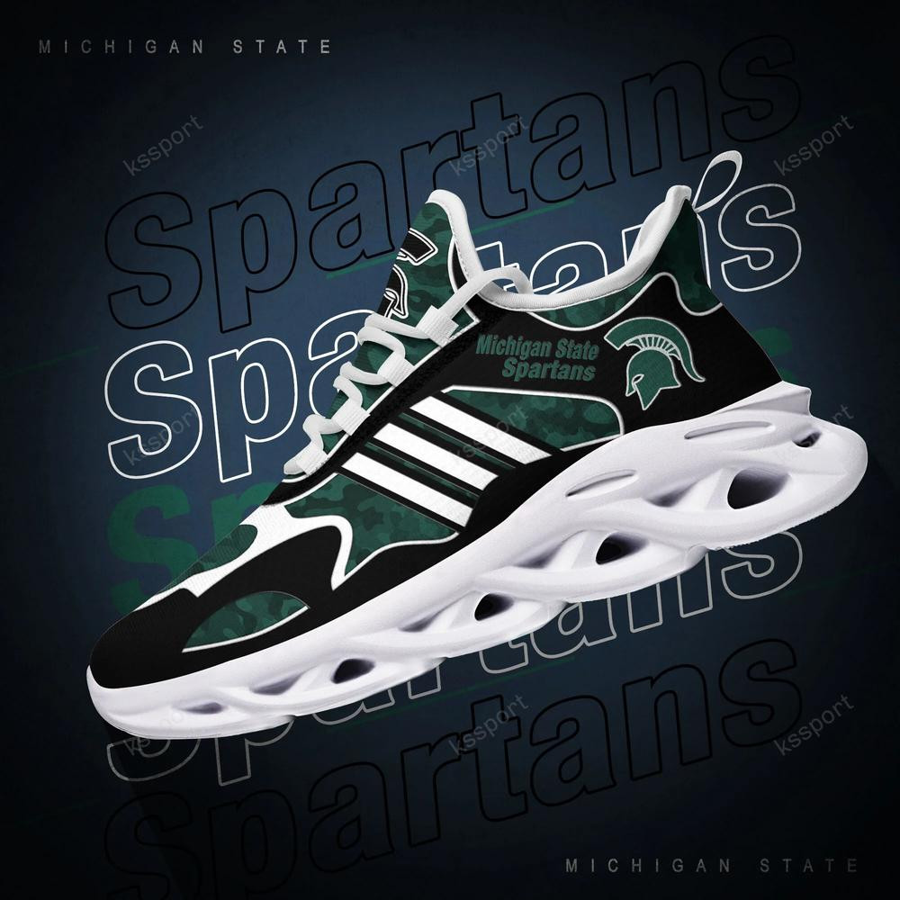 Michigan State Spartans Max Soul Clunky, Camo Running Sneakers For Fan Ever