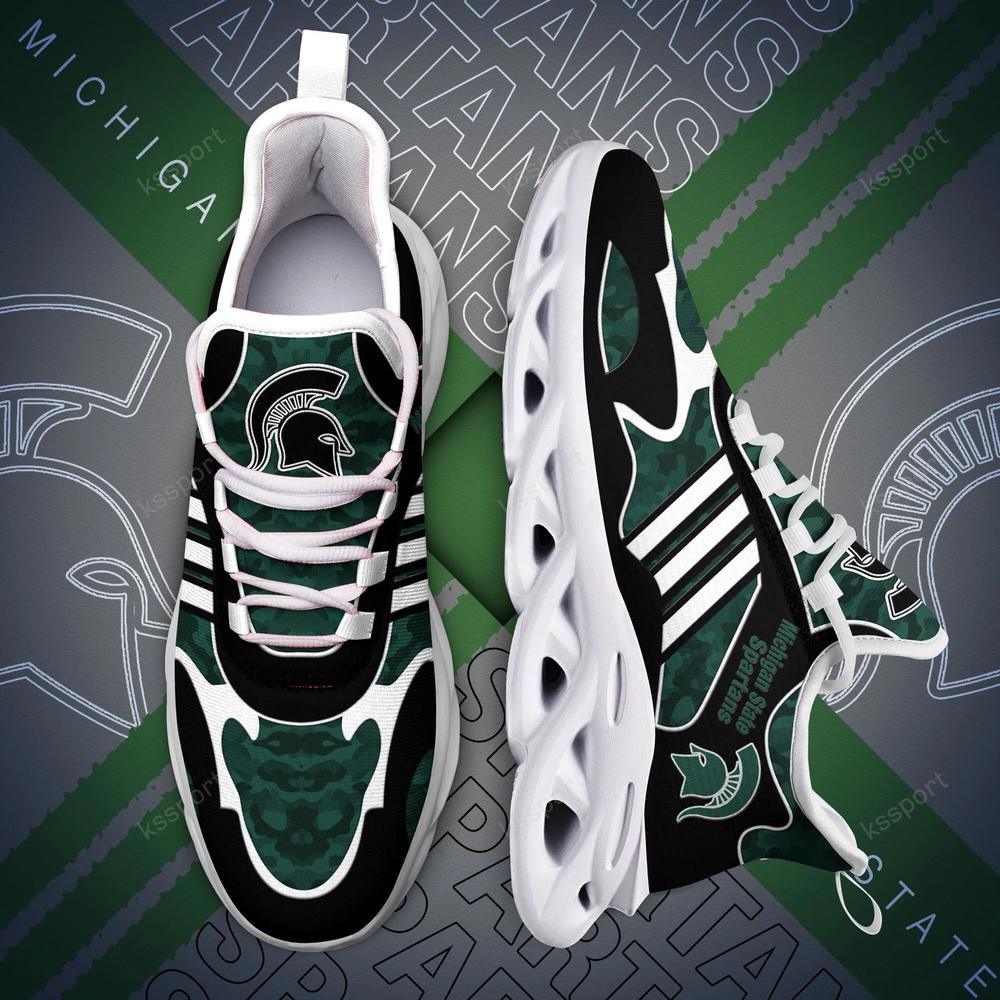 Michigan State Spartans Max Soul Clunky, Camo Running Sneakers For Fan Ever