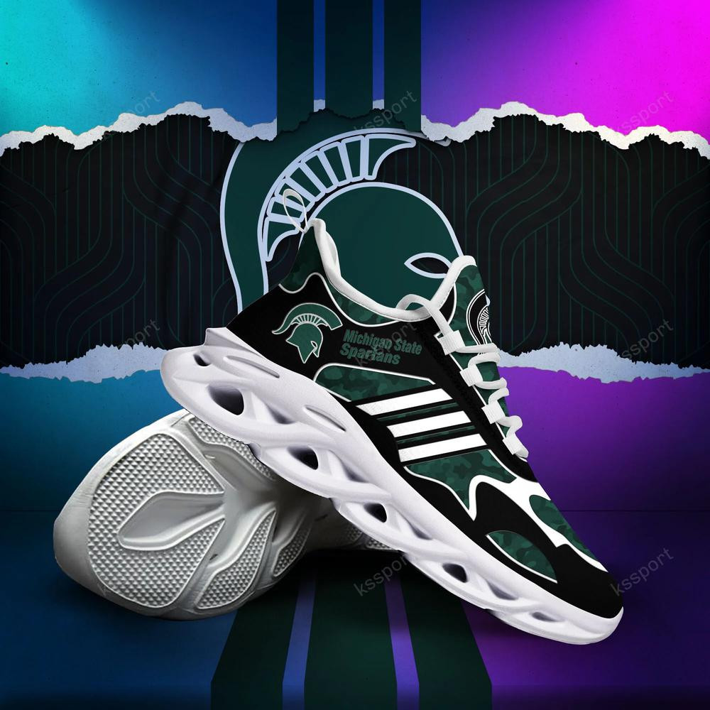 Michigan State Spartans Max Soul Clunky, Camo Running Sneakers For Fan Ever