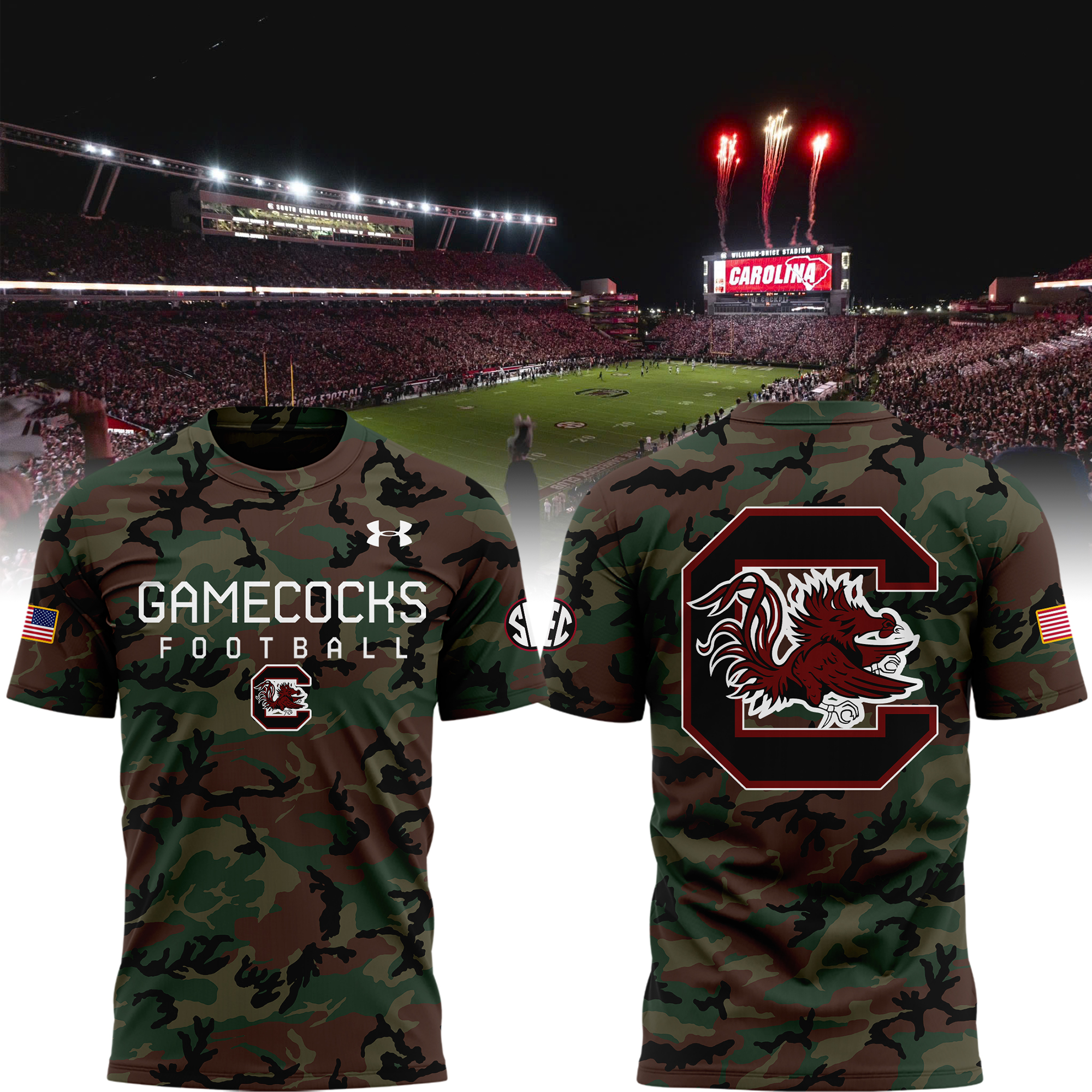 Military Appreciation Gamecocks Football Hoodie