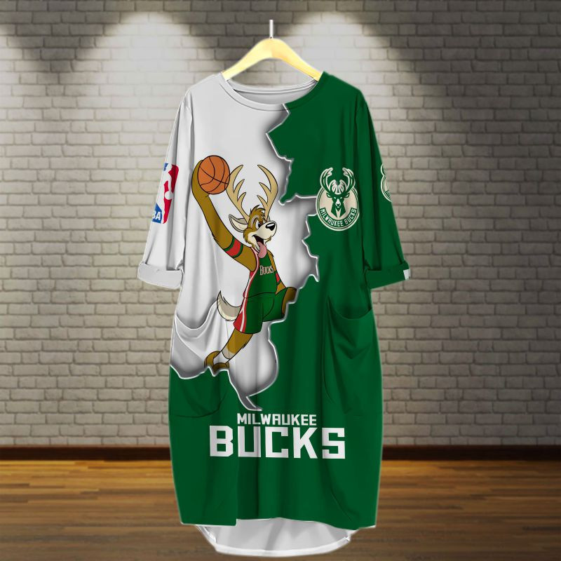 Milwaukee Bucks All Over Print Caftan7268
