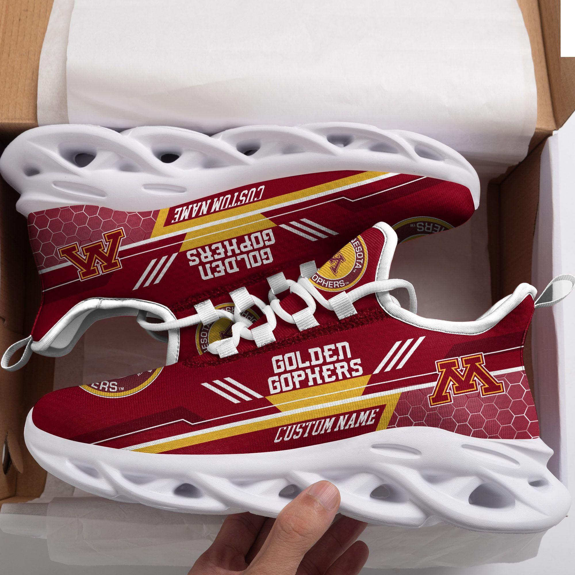 Minnesota Golden Gophers Custom Personalized Max Soul Sneakers Shoes University of