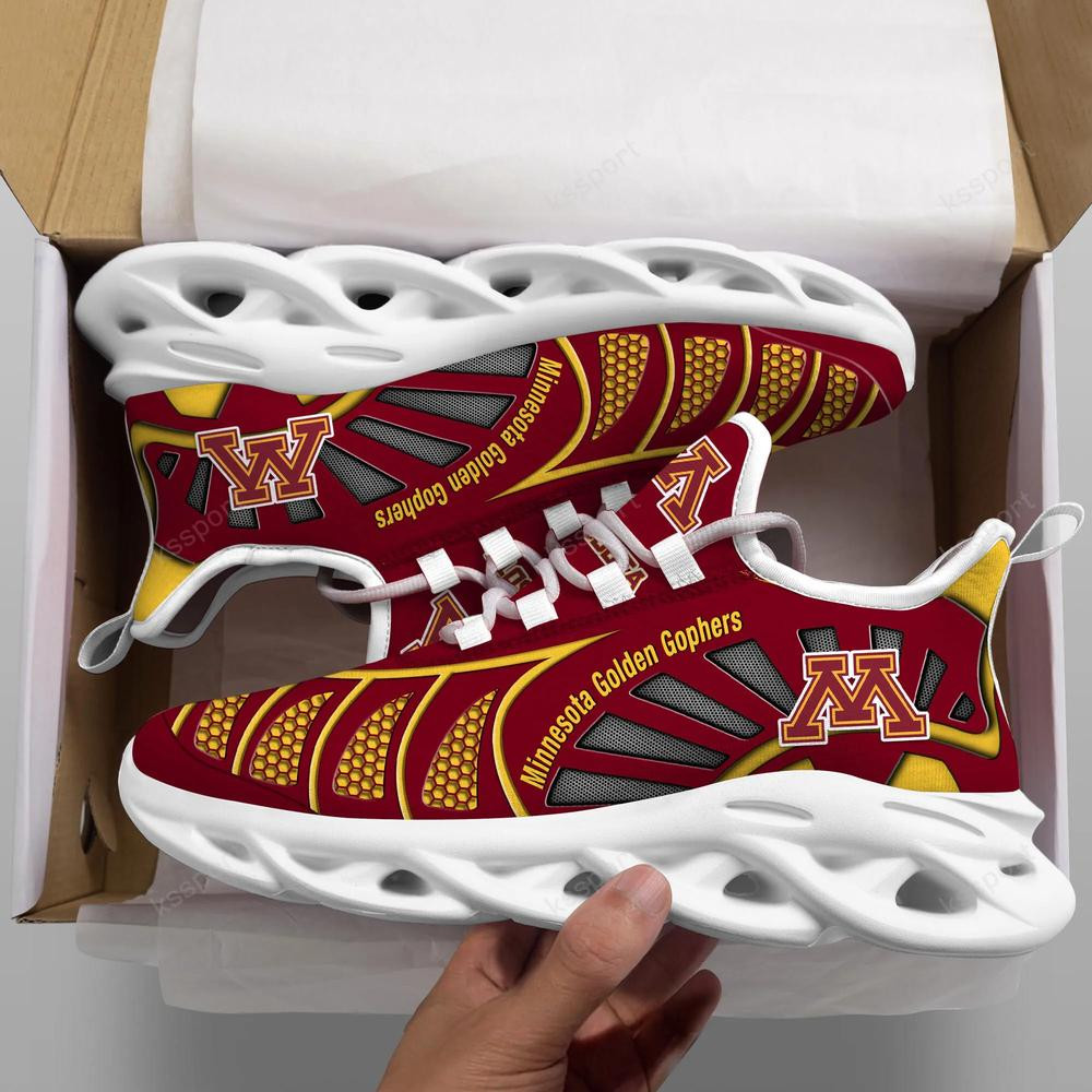 Minnesota Golden Gophers Max Soul Clunky, Black And White Running Shoes