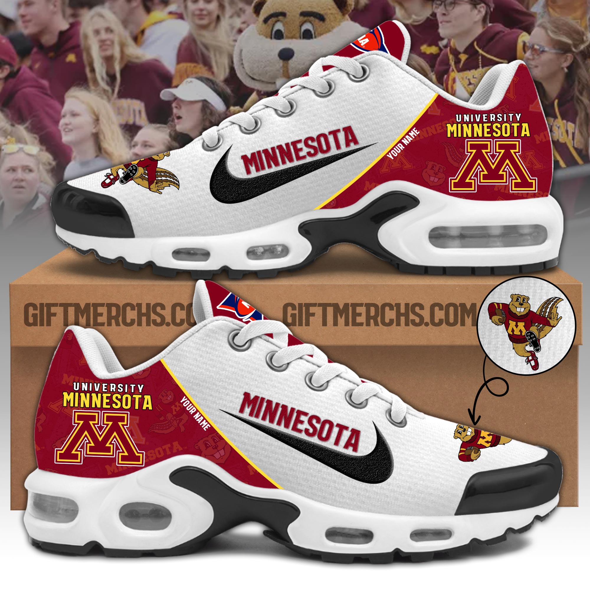 Minnesota Golden Gophers Personalized Shoes