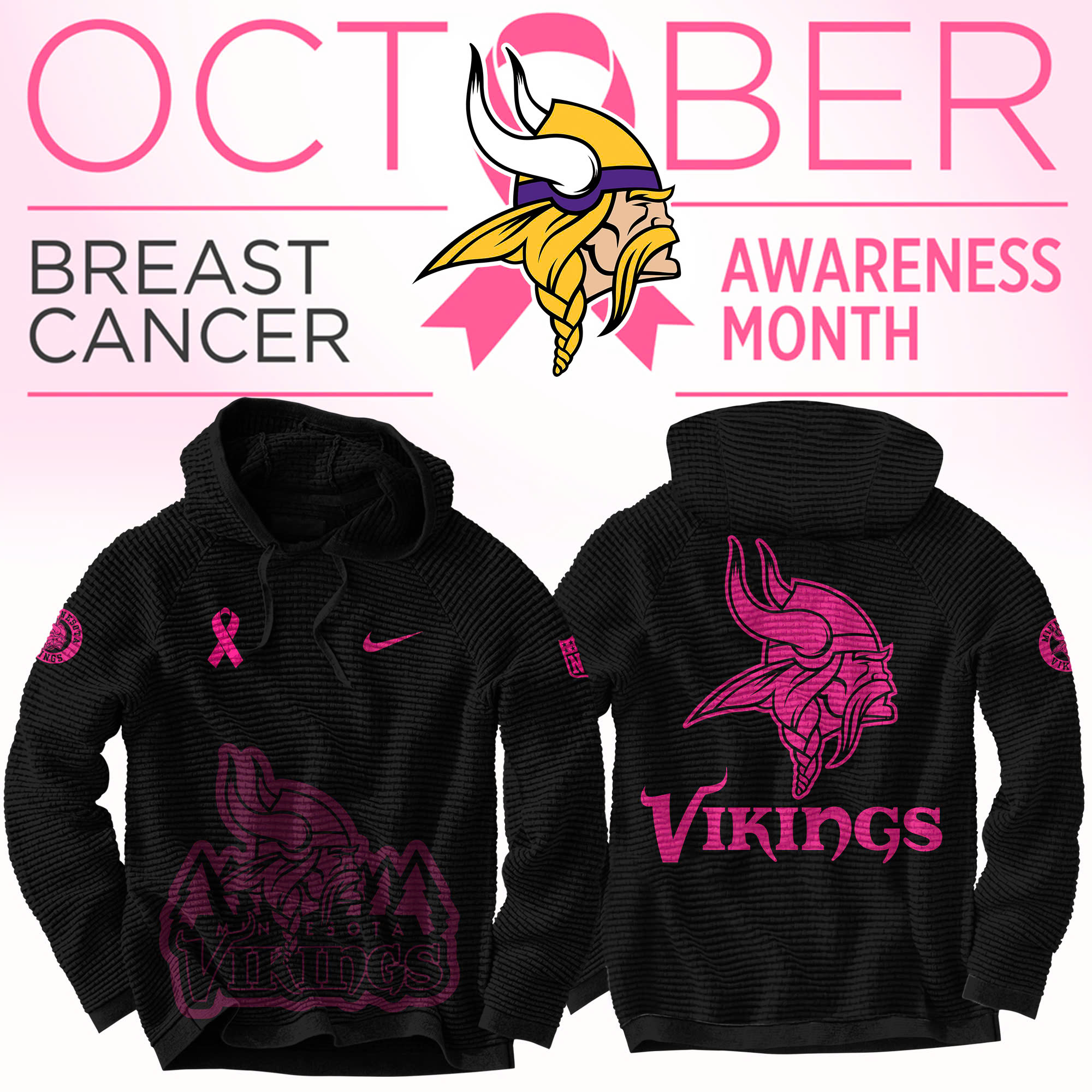 Minnesota Vikings Crucial Catch Waffle Hoodie