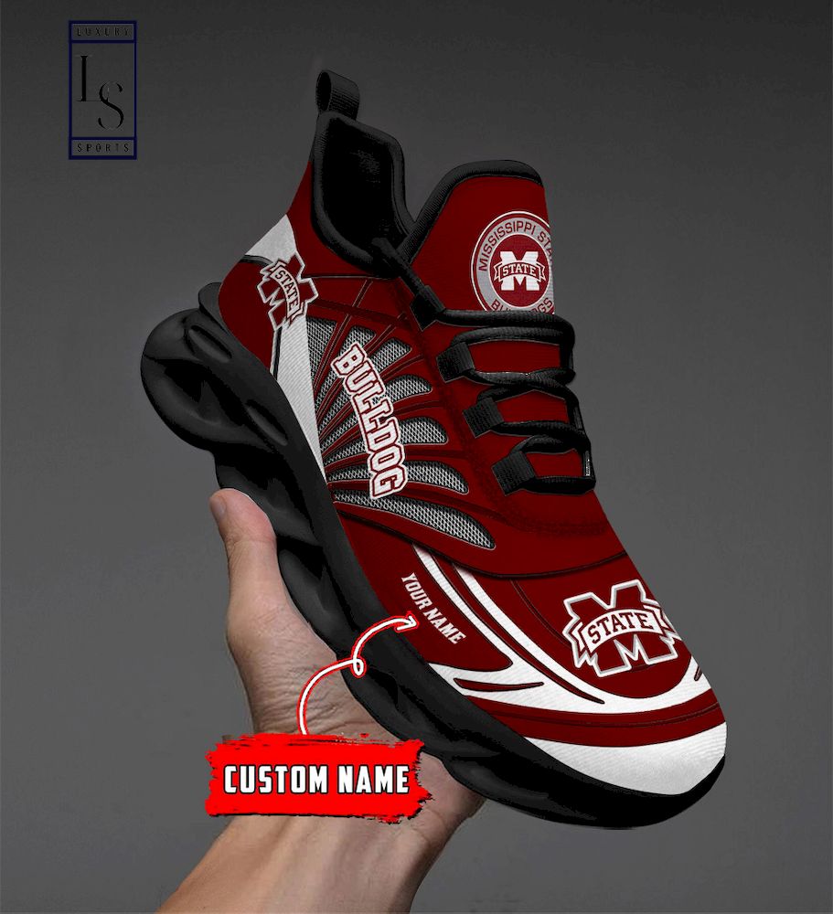 Mississippi State Bulldogs Custom Name Max Soul Shoes