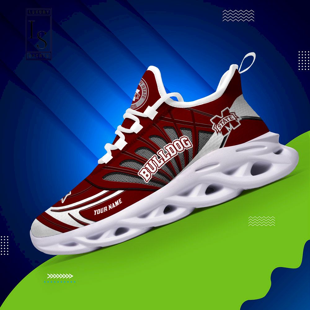 Mississippi State Bulldogs Custom Name Max Soul Shoes