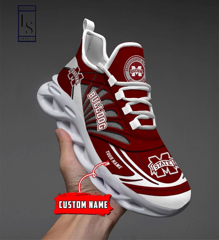 Mississippi State Bulldogs Custom Name Max Soul Shoes