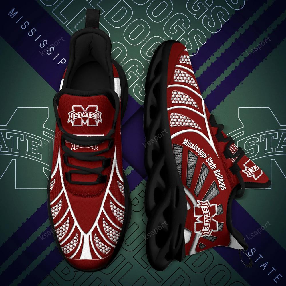 Mississippi State Bulldogs Max Soul Clunky, Black And White Running Shoes