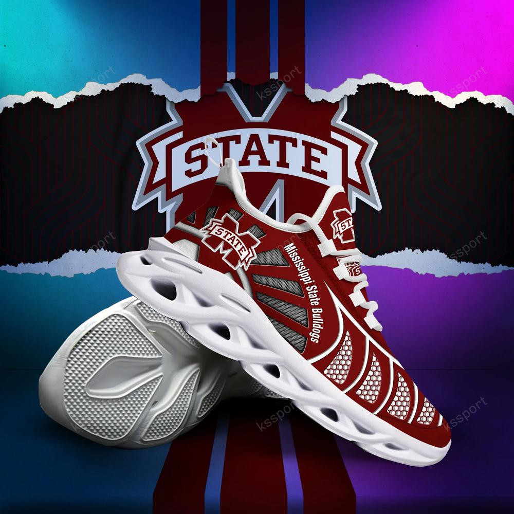 Mississippi State Bulldogs Max Soul Clunky, Black And White Running Shoes