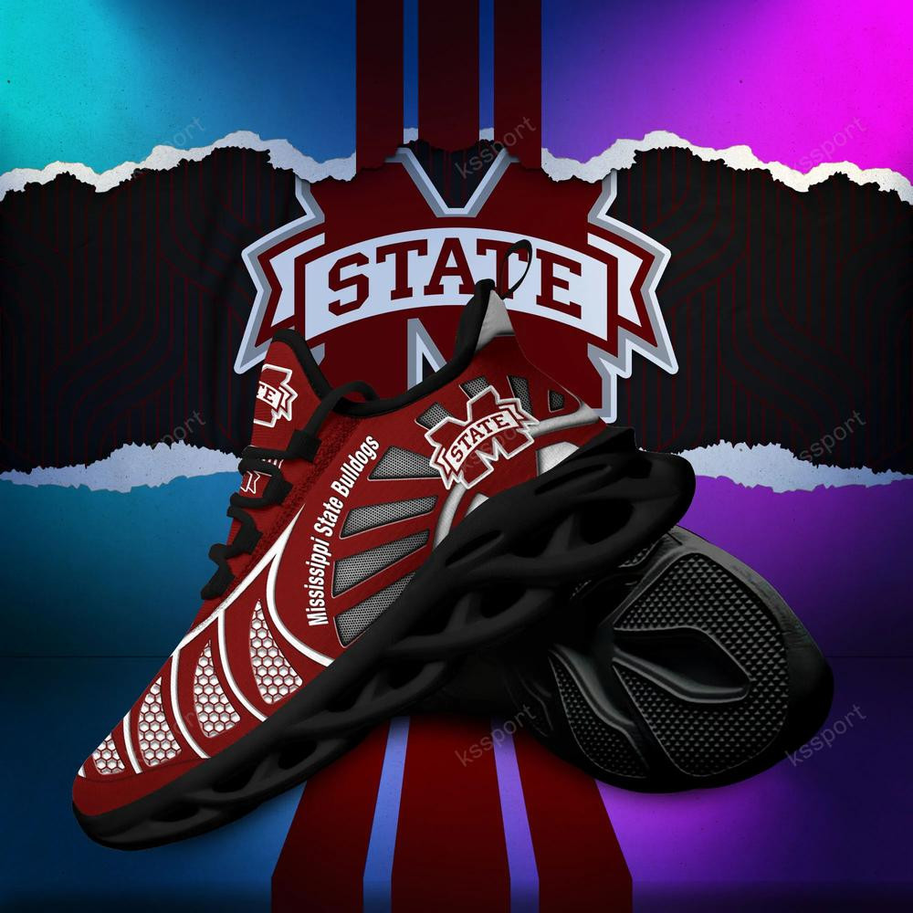 Mississippi State Bulldogs Max Soul Clunky, Black And White Running Shoes