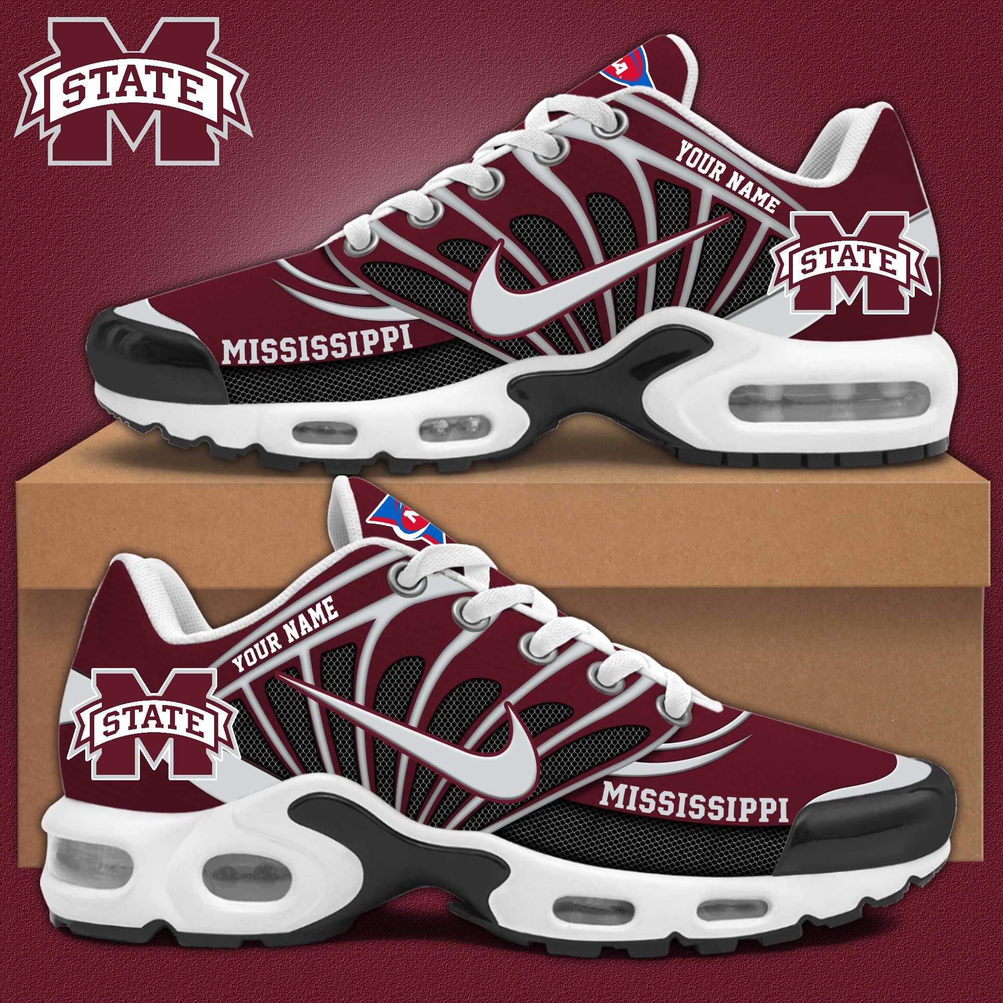 Mississippi State Bulldogs Personalized Shoes