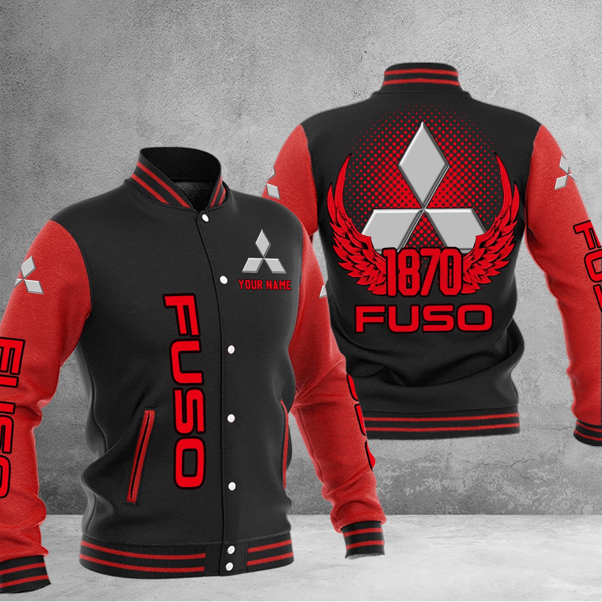 Mitsubishi Fuso DMHJ1188 Baseball Jacket Multicolor