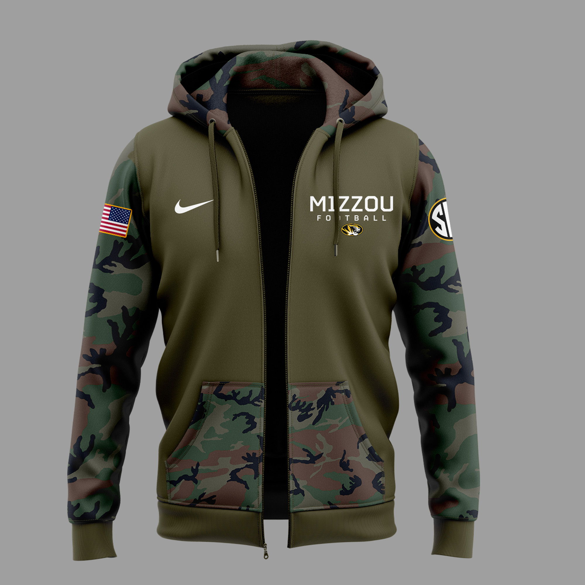 Mizzou Football Military Appreciation Hoodie