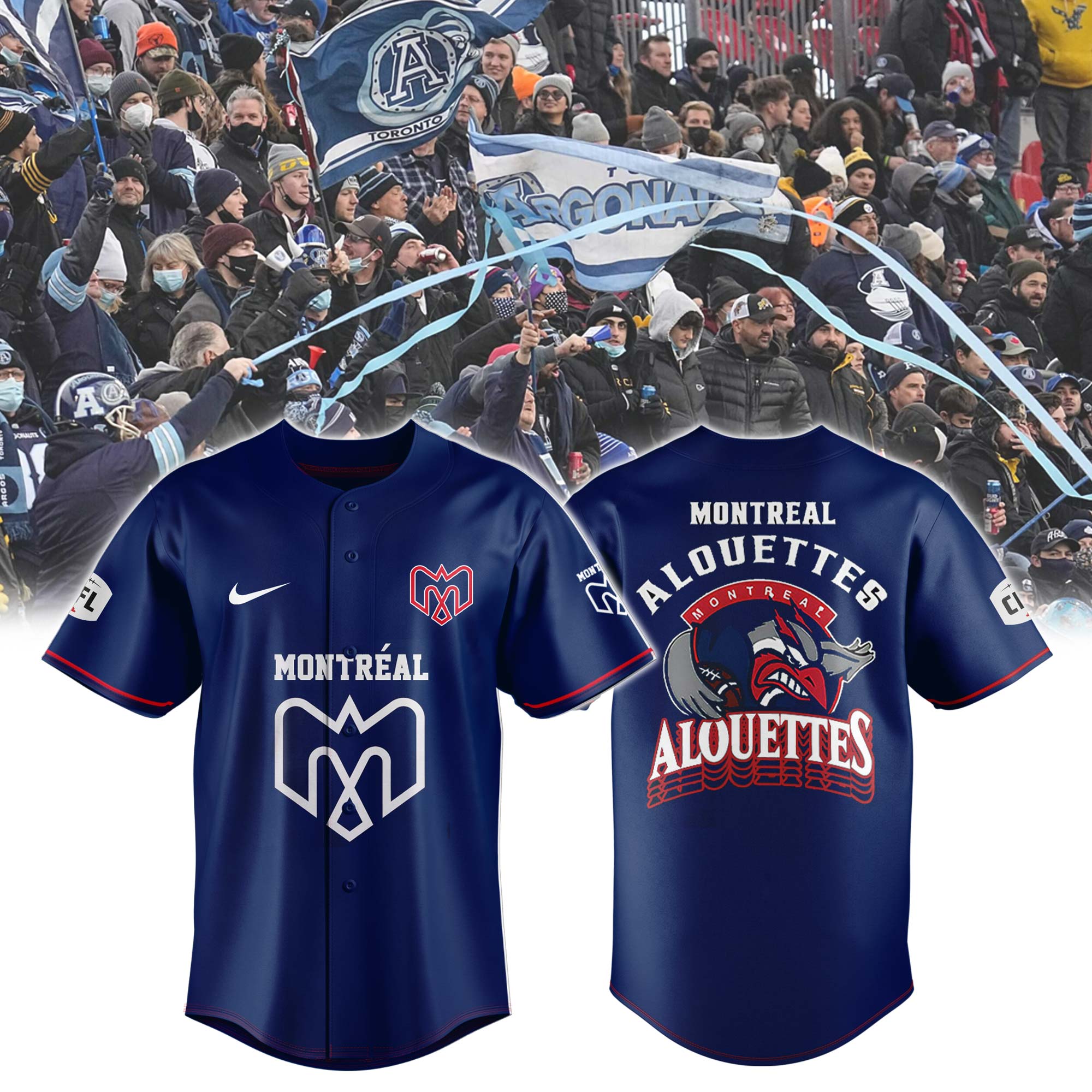 Montreal Alouettes Baseball Jersey