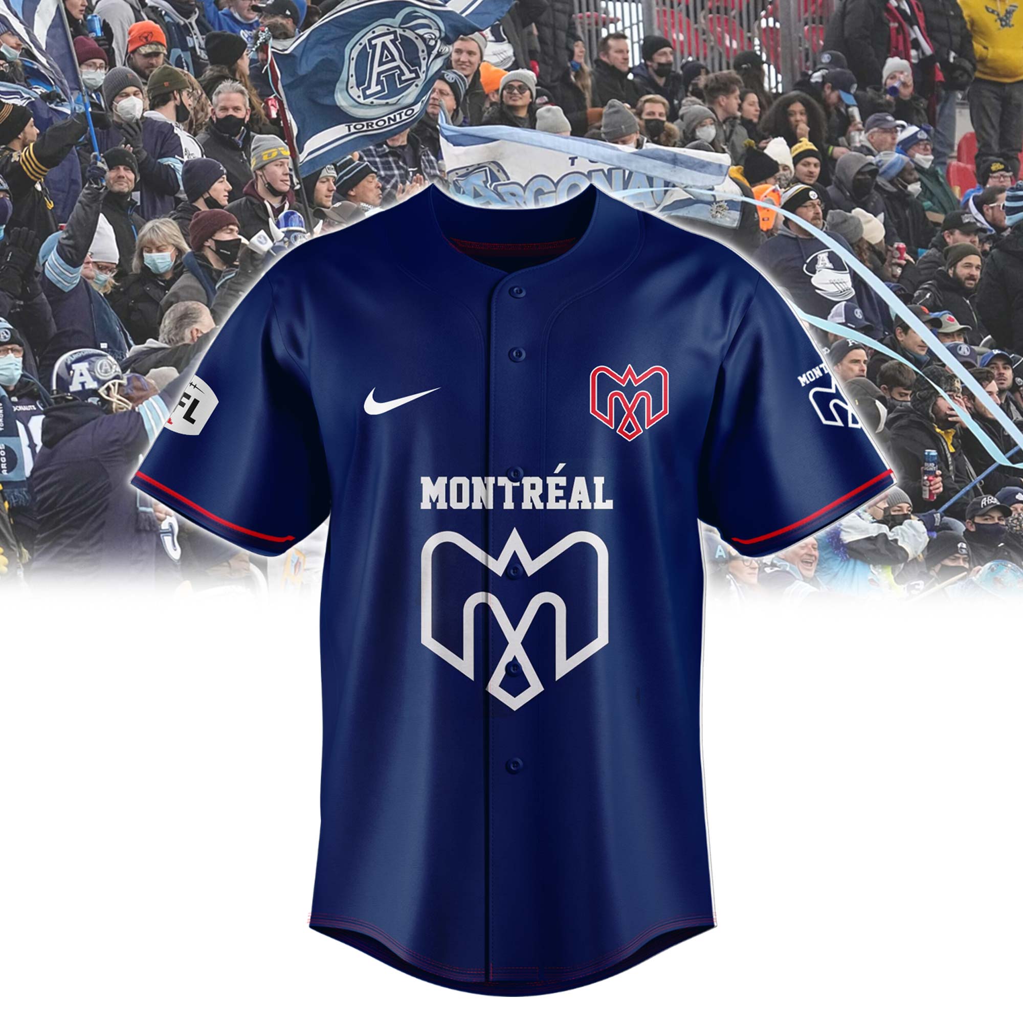Montreal Alouettes Baseball Jersey