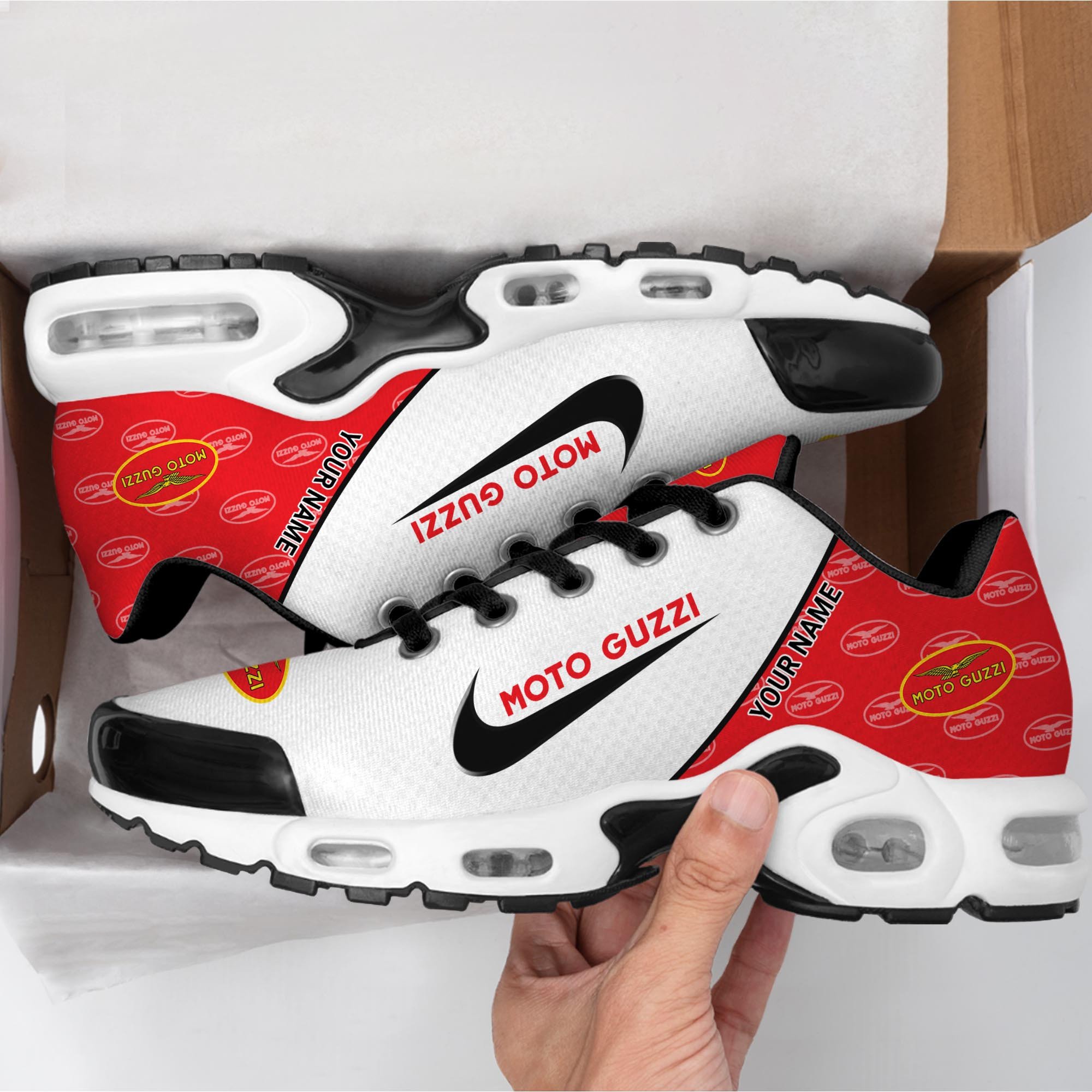 Moto Guzzi Personalized Name Air Cushion Sports Shoes 0974