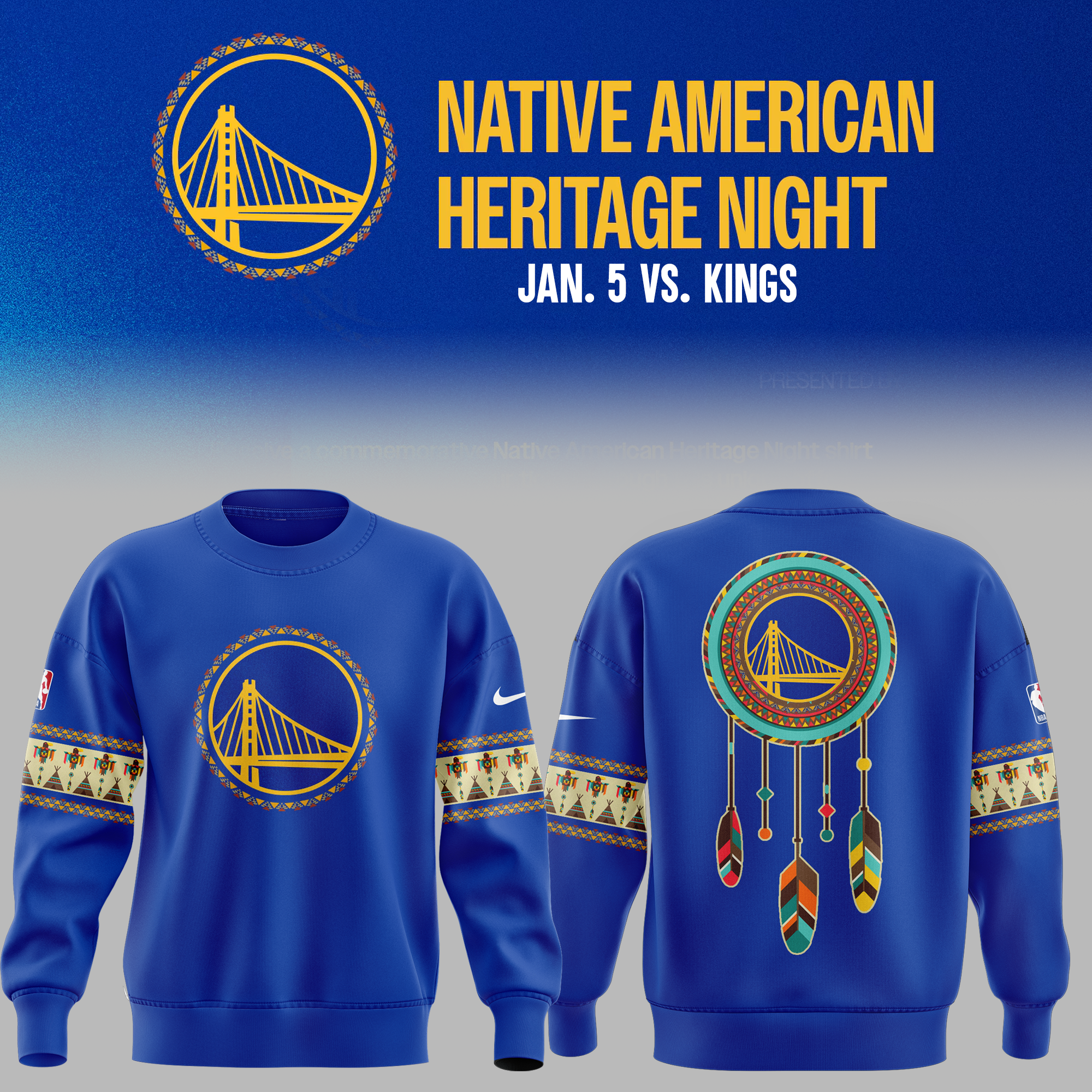 Native American Heritage Night Golden State Warriors Basketball Zip Hoodie