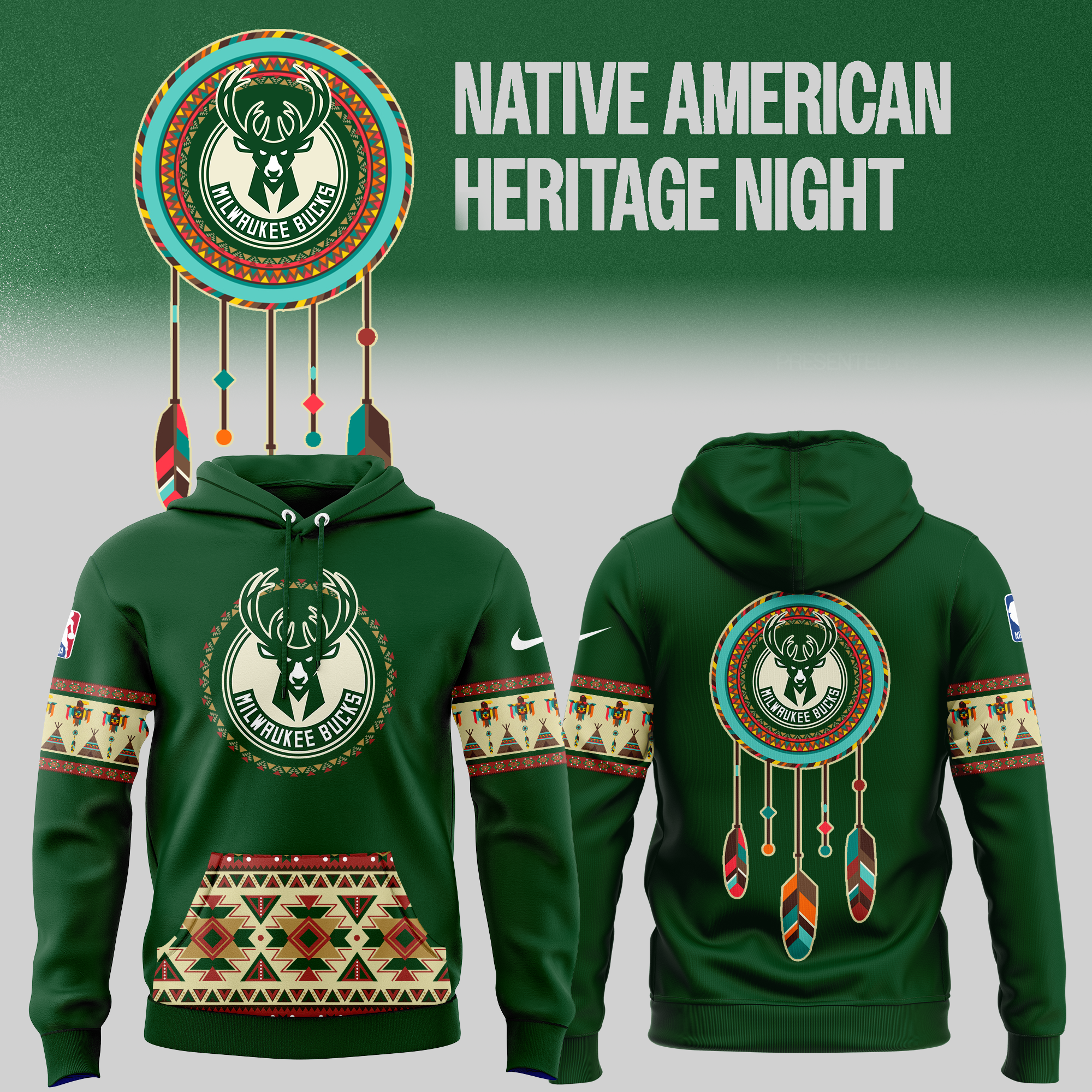 Native American Heritage Night Milwaukee Bucks Hoodie