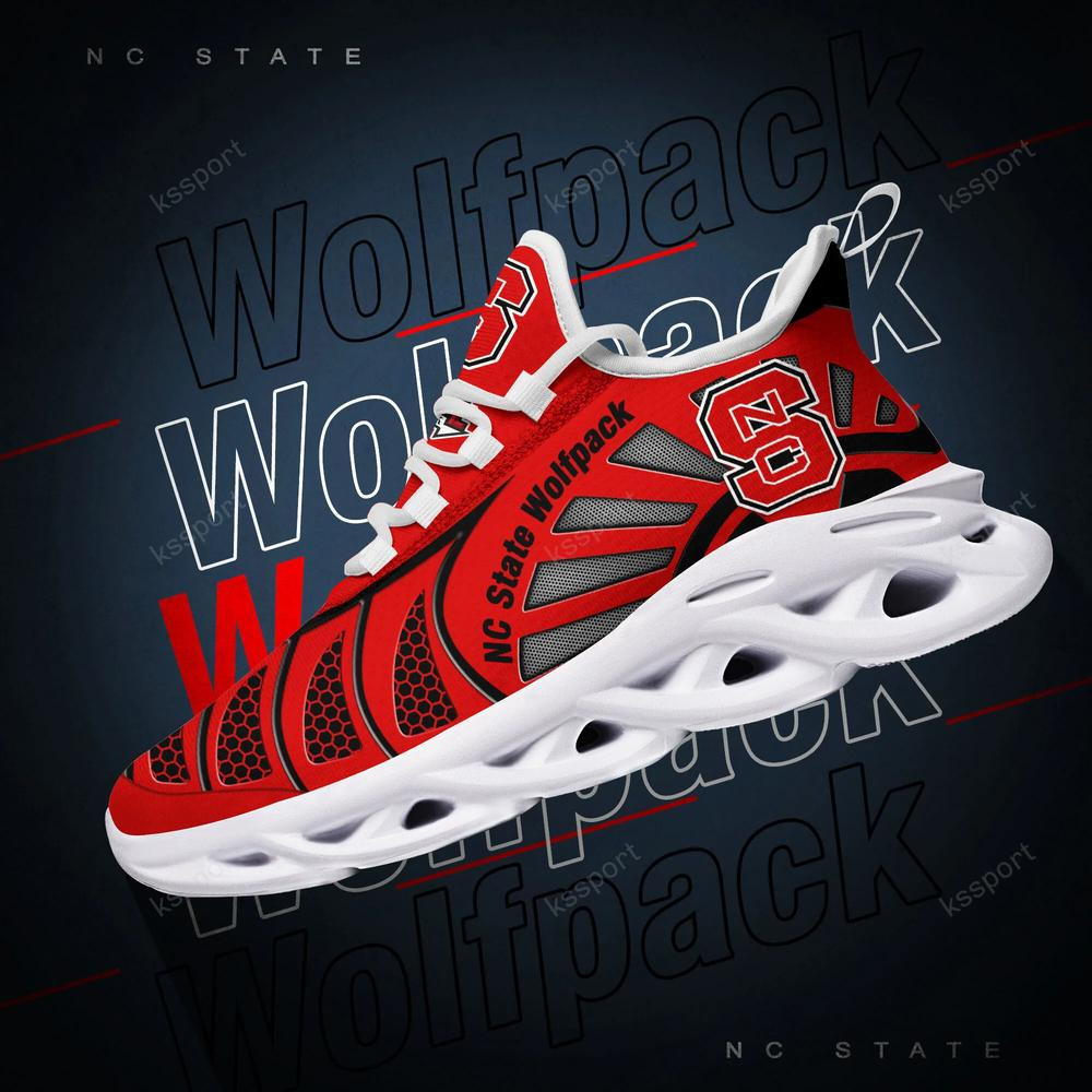 Nc State Wolfpack Max Soul Clunky, Black And White Running Shoes