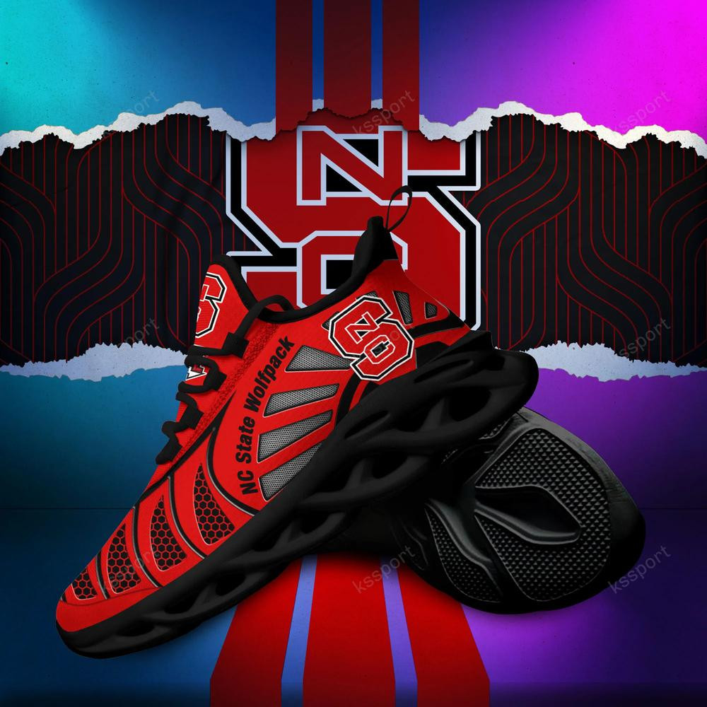 Nc State Wolfpack Max Soul Clunky, Black And White Running Shoes